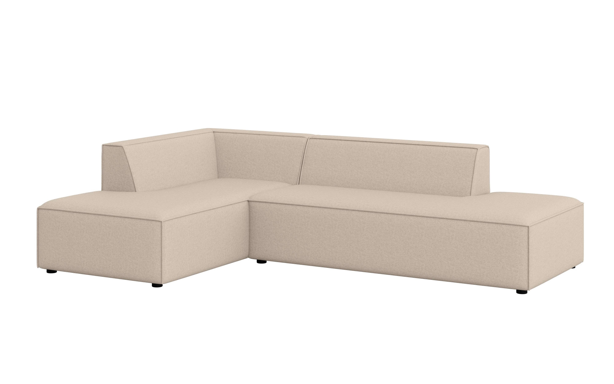 OTTO home Ecksofa »Ecksofa Cavan mit Ottomane links oder rechts bestellbar« L-Form mit Wellenunterfederung, Maße B/T/H: 270/180/72 cm