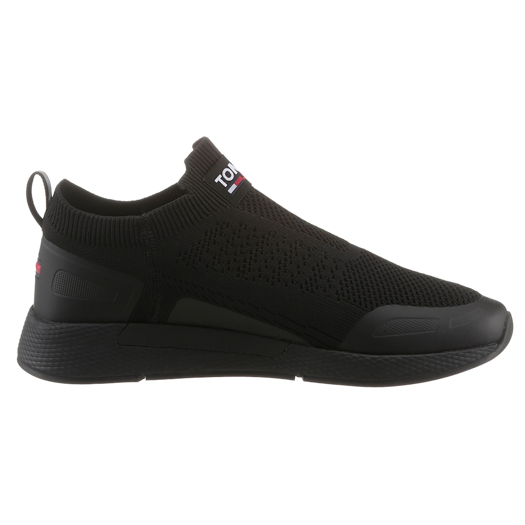 Tommy Jeans Slip-On Sneaker »TOMMY JEANS FLEXI SOCK RUNNER«, Slipper, Freizeitschuh mit praktischer Anziehlasche