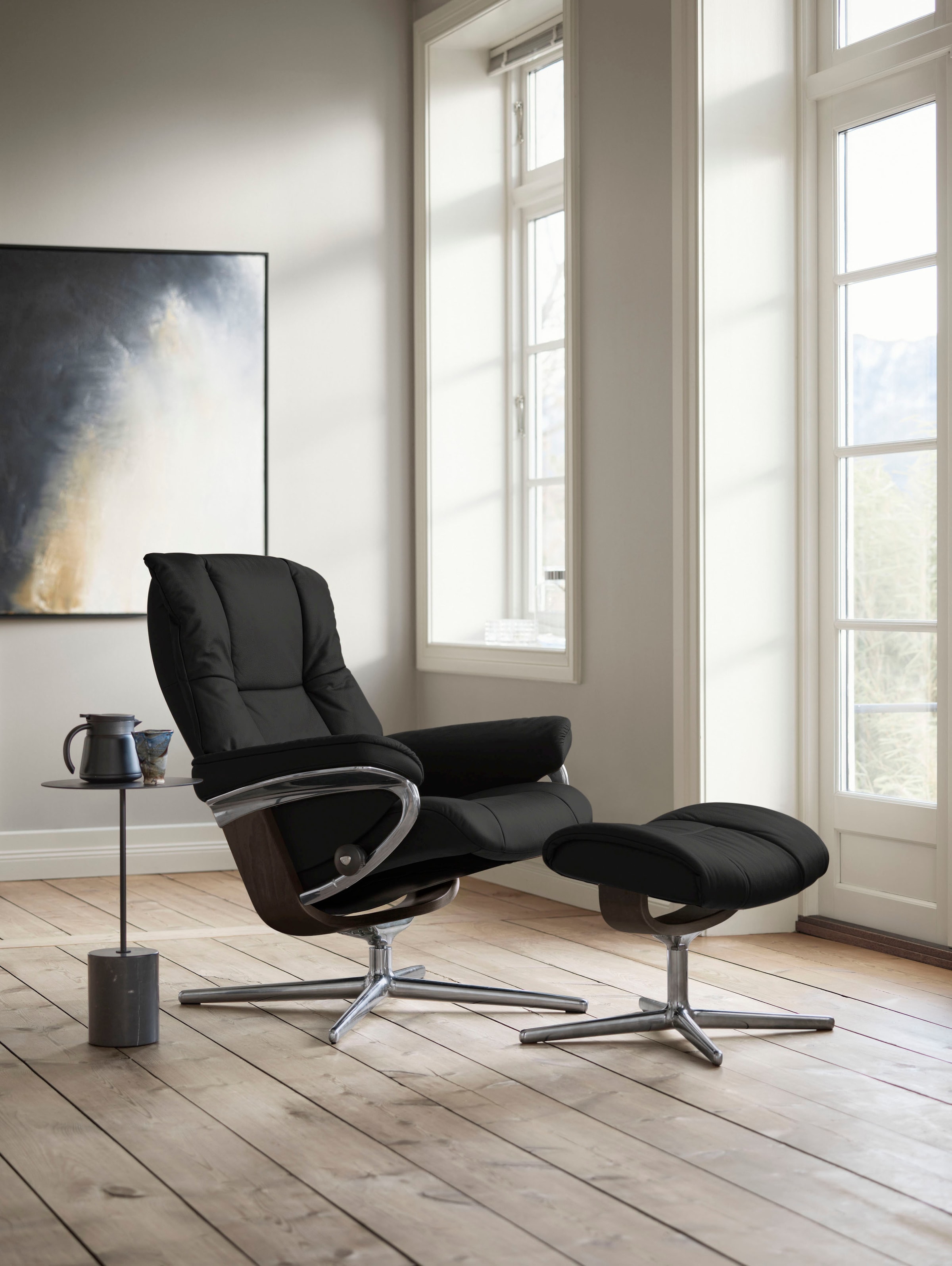 Stressless® Relaxsessel »Mayfair«, mit Cross Base, Größe S, M & L, Holzakzent Wenge