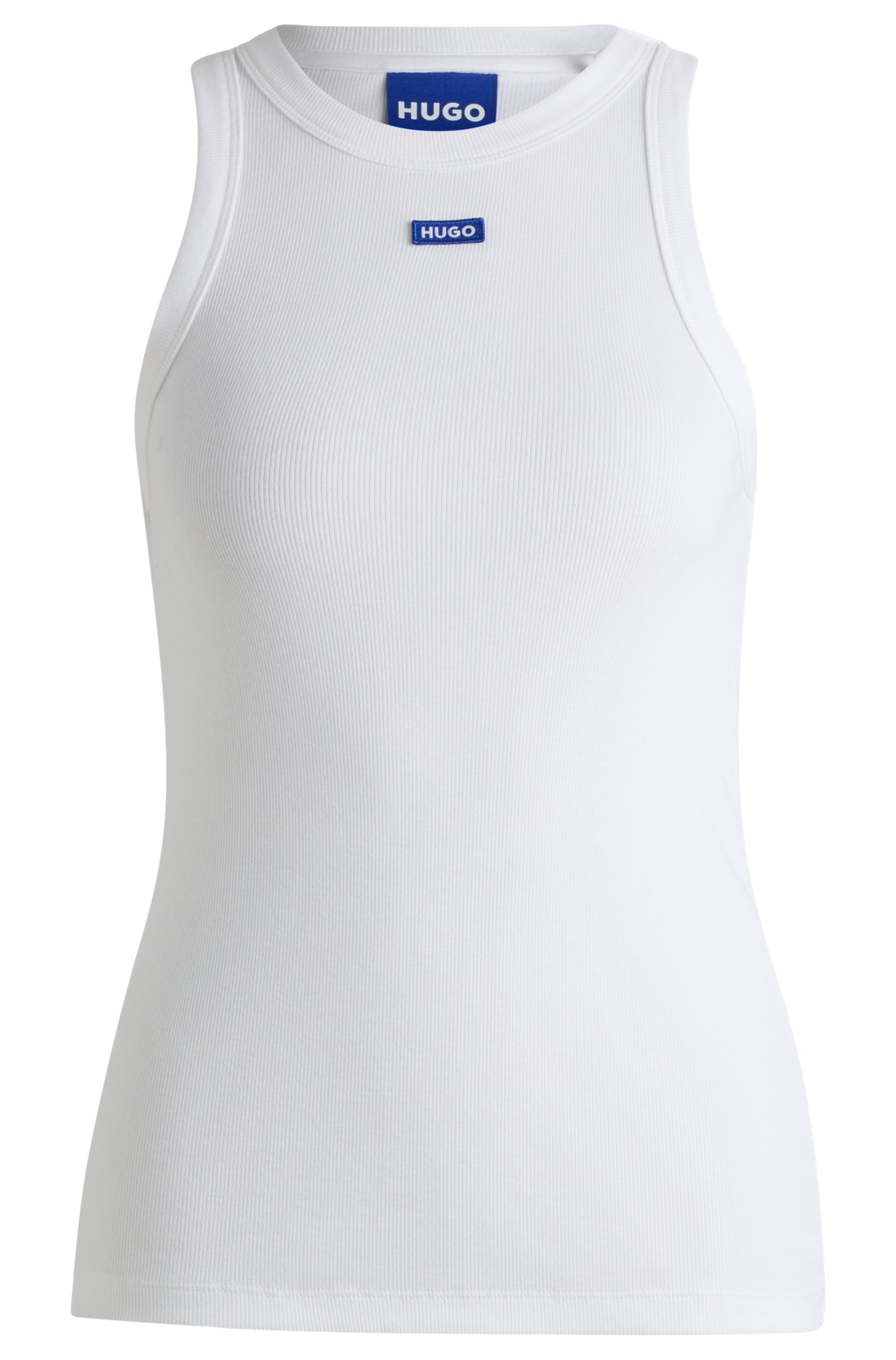 HUGO Blue Tanktop »Easy Tank«, Rippware aus Baumwollmischung mit Elasthan