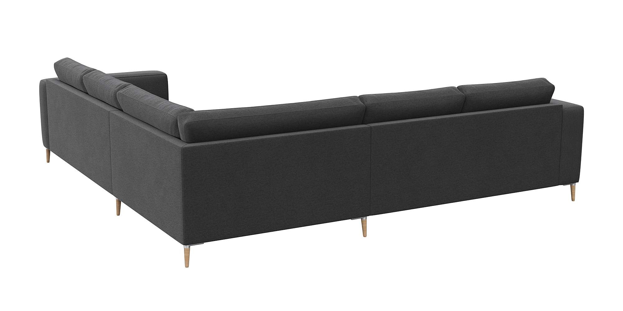 FLEXLUX Ecksofa »Fiore, gleichschenklig, super Sitzkomfort durch Kaltschaum im Sitz« breite Armlehnen, Füße Alu+ Eiche, L-Form