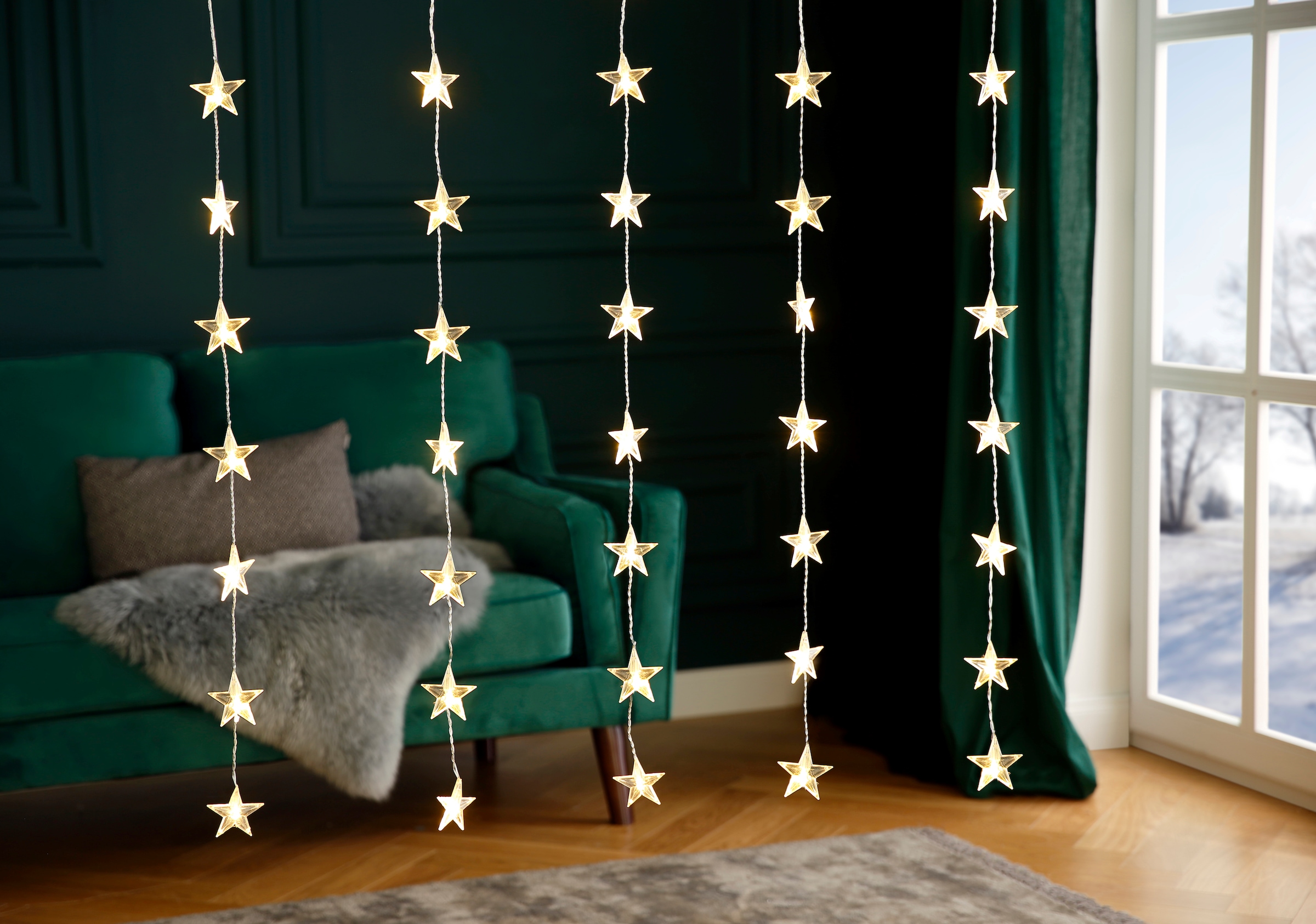 Star-Max LED-Lichtervorhang »Weihnachtsdeko«, LED-Fenster-Vorhang bequem  kaufen