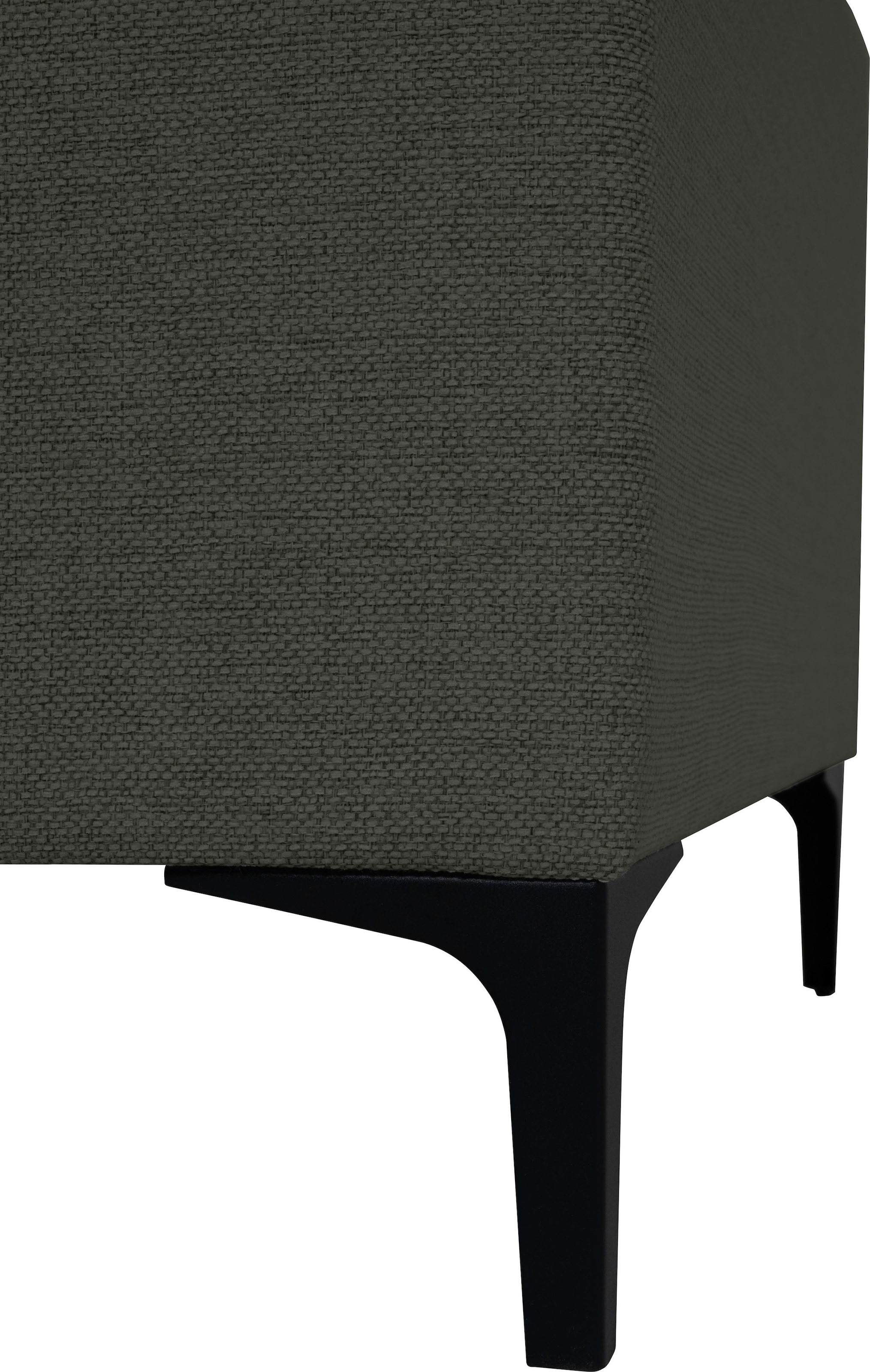 Places of Style Ecksofa »Xander, L-Form,«, Breite 289 cm, Webstoff, Soft-Touch Chenille, schwarze Metallfüße
