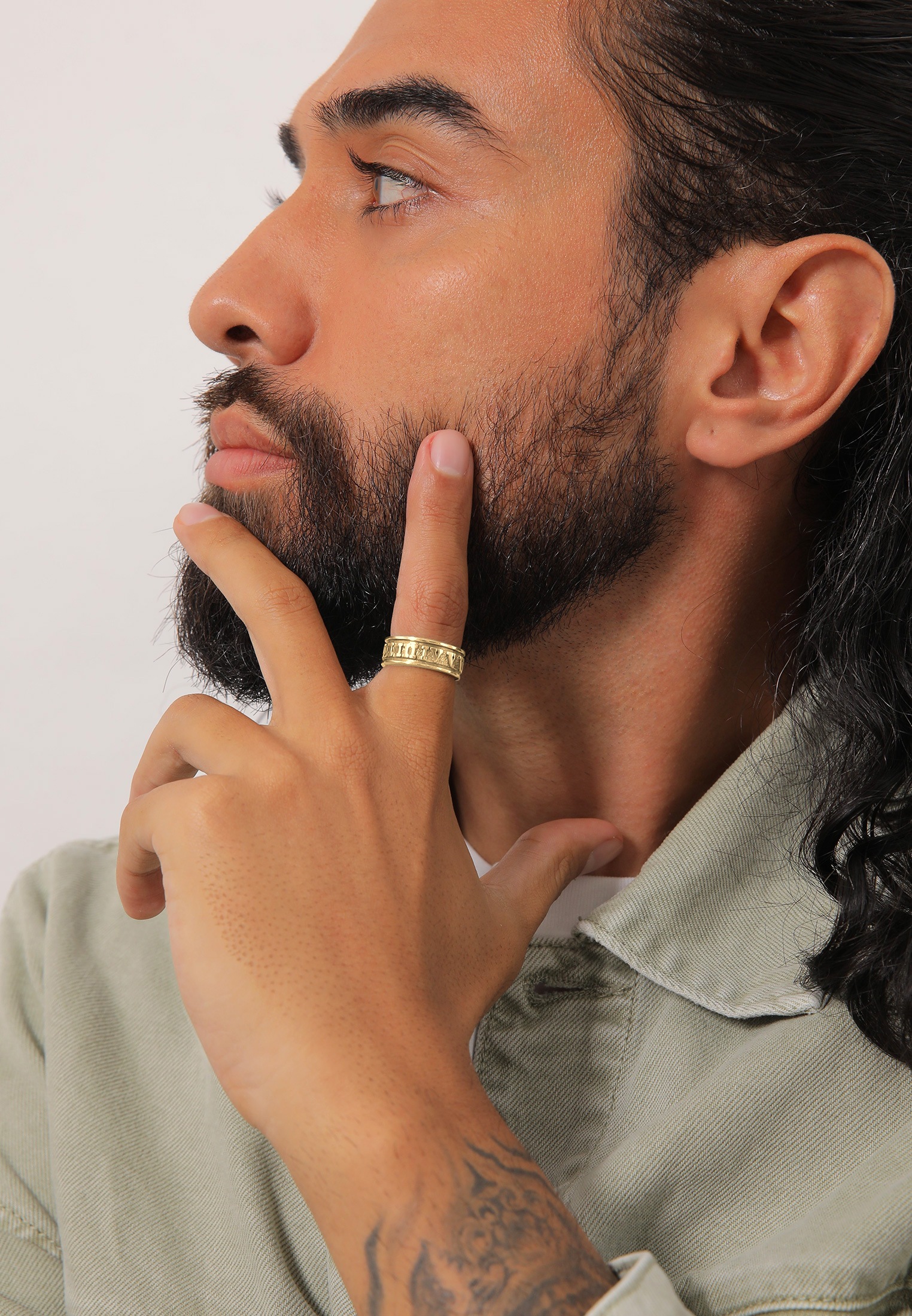 Kuzzoi Silberring »Ring Herren Bandring Römische Zahlen 925 Silber«