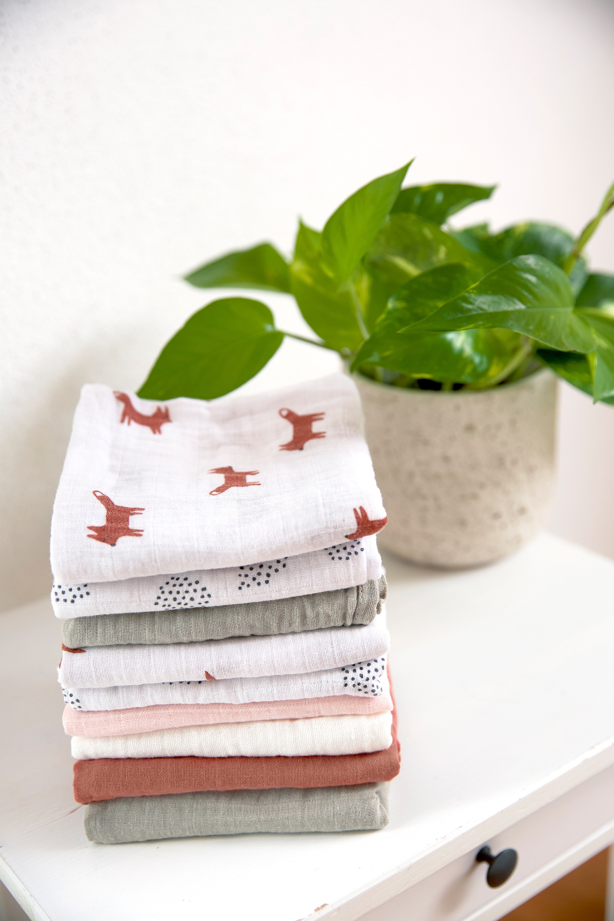 LÄSSIG Stoffwindeln »Little Forest, Hase, Mulltuch Set M«, (Set, 3 St.), PETA-approved vegan