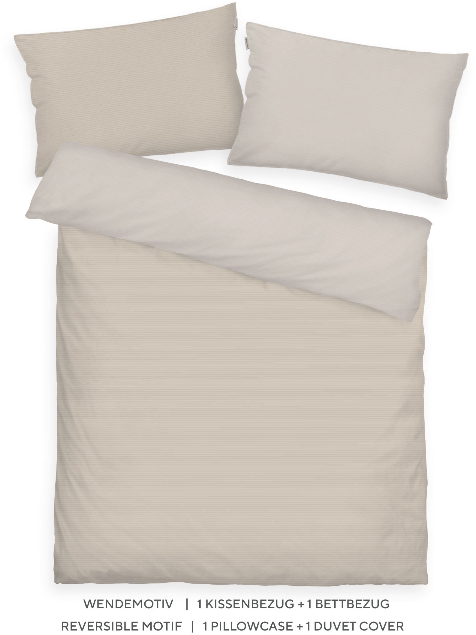 TOM TAILOR HOME Babybettwäsche »TWO-TONE SOLID COLORS in Gr. 100x135cm«, new bedroom, Doppelnaht am Kissen