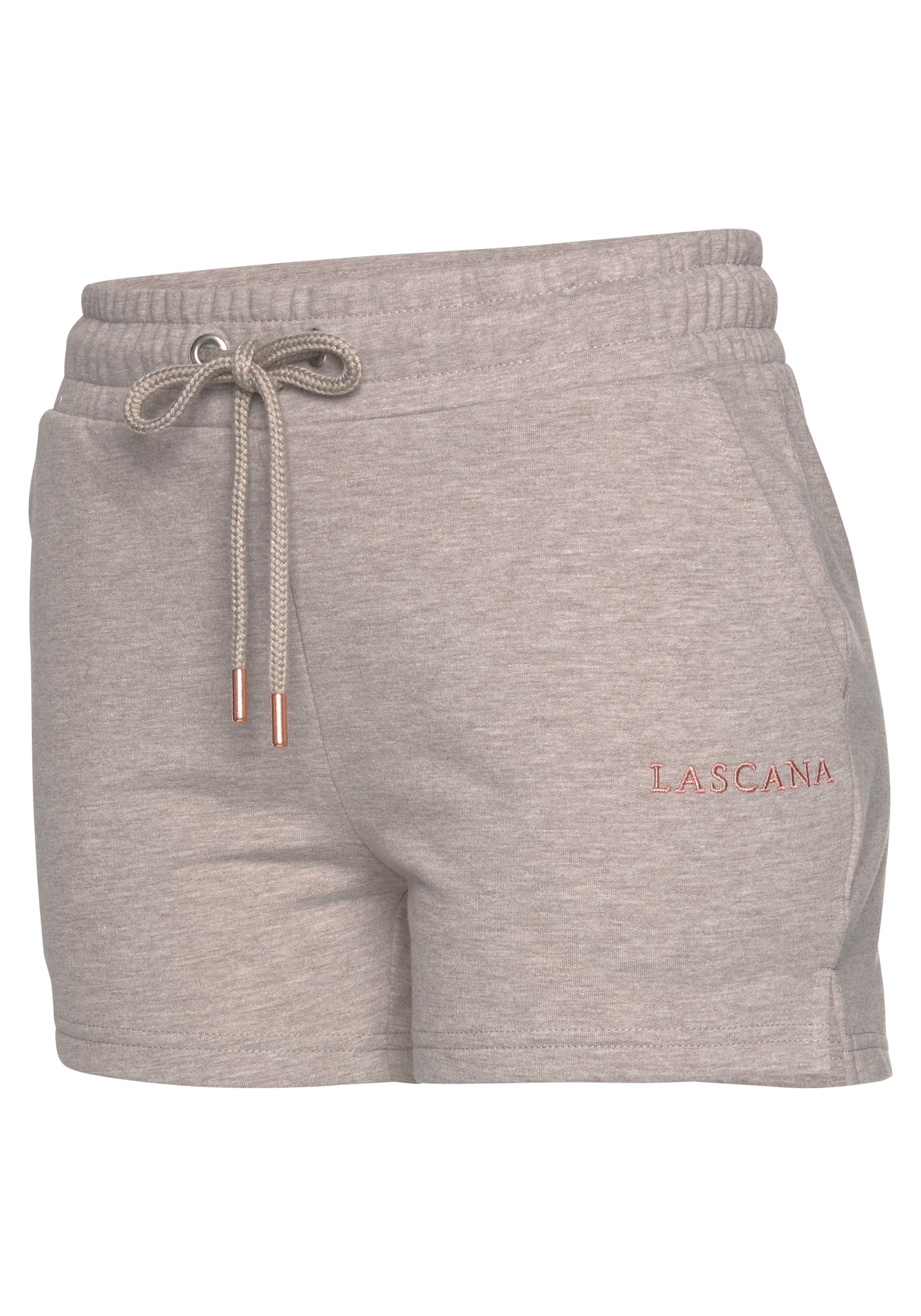 LASCANA Sweatshorts, mit Logostickerei, Loungeanzug