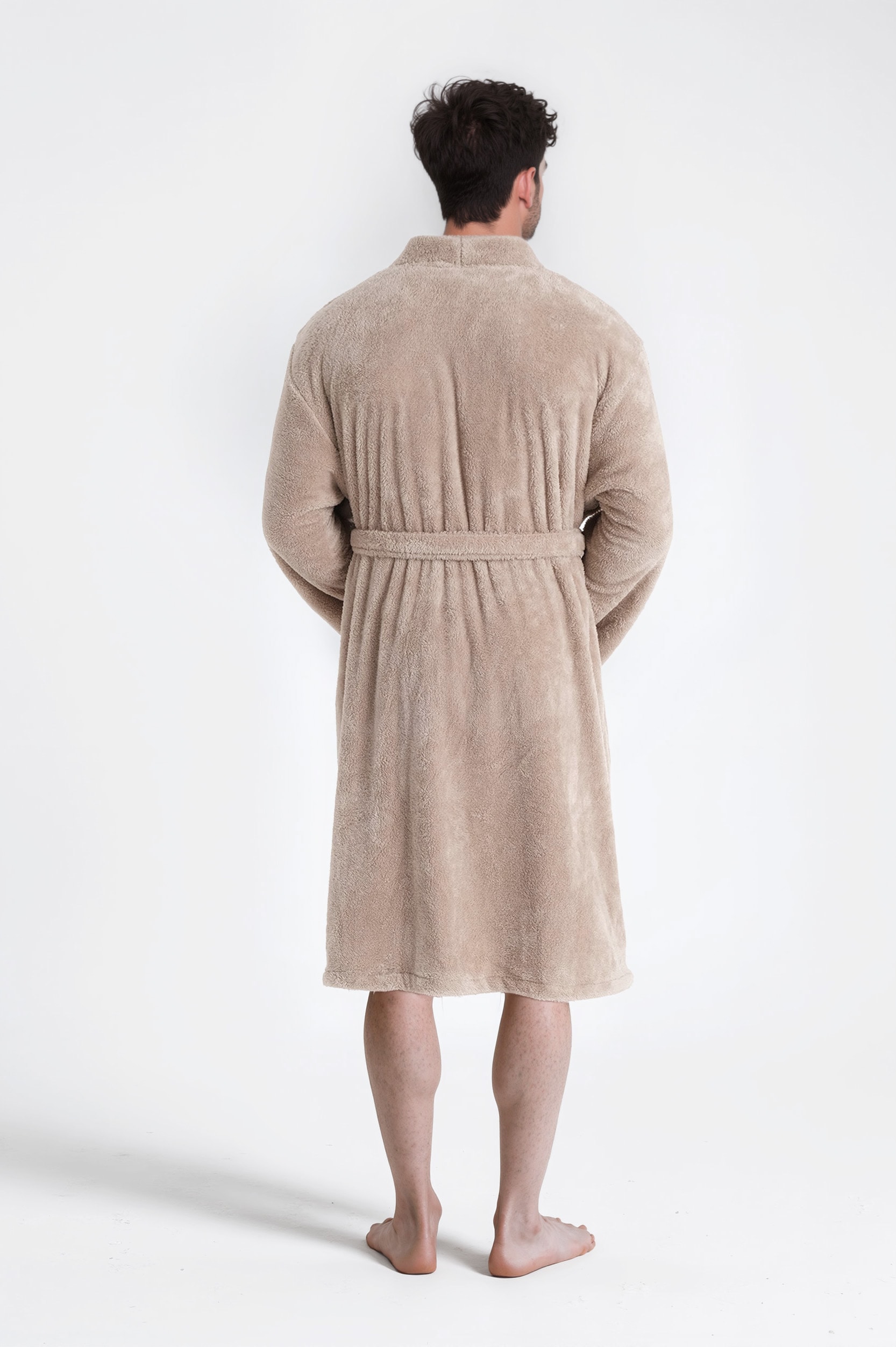 my home Unisex-Bademantel »Lillou Kimono, ideal für Sauna & Spa, Hotelbademantel, Morgenmantel«, (1 St.), kuschelig weicher Fleece, für Damen und Herren, XS-3XL