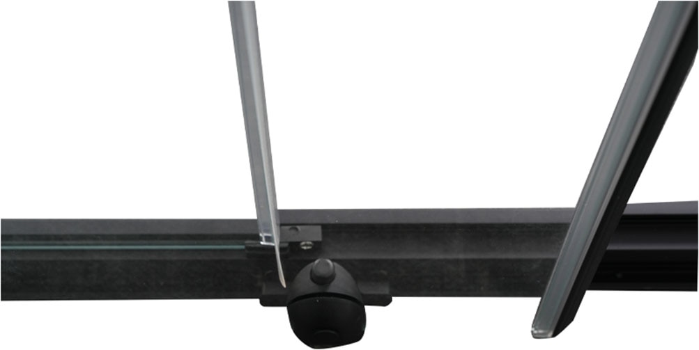 welltime Eckdusche »New Summer Black« verbessertes Rollensystem, schwarzer Aluminiumrahmen