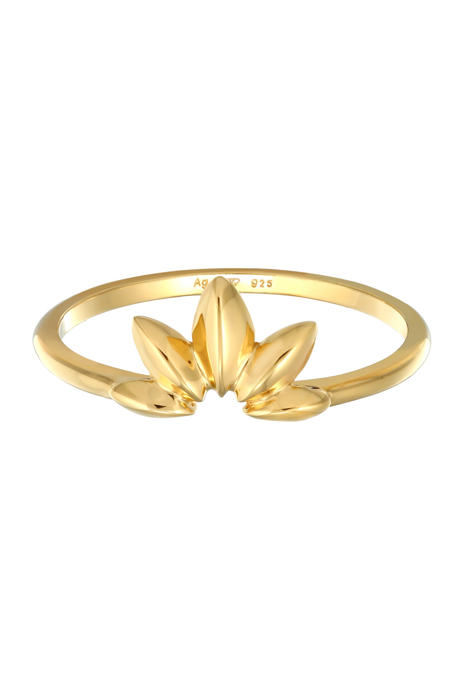 Elli Silberring »Ring Blatt Leaf Natur 925 Silber«