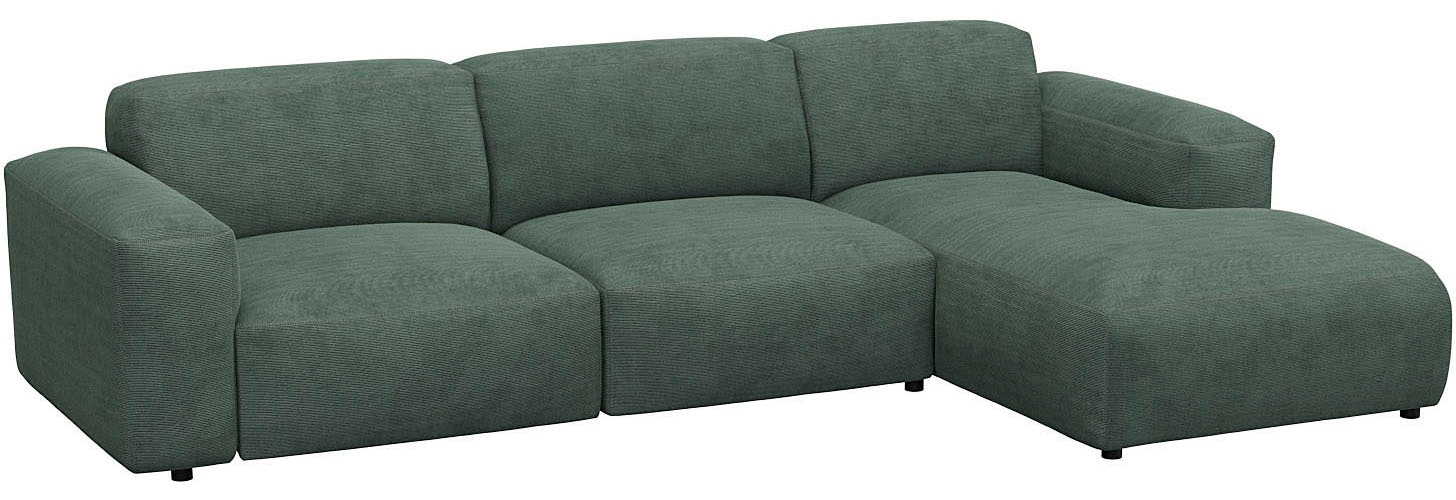 FLEXLUX Ecksofa »Lucera bequem und komfortabel durch hochwertigen Sitzaufbau, L.Form« modern & anschmiegsam, Kaltschaum, Stahl-Wellenunterfederung