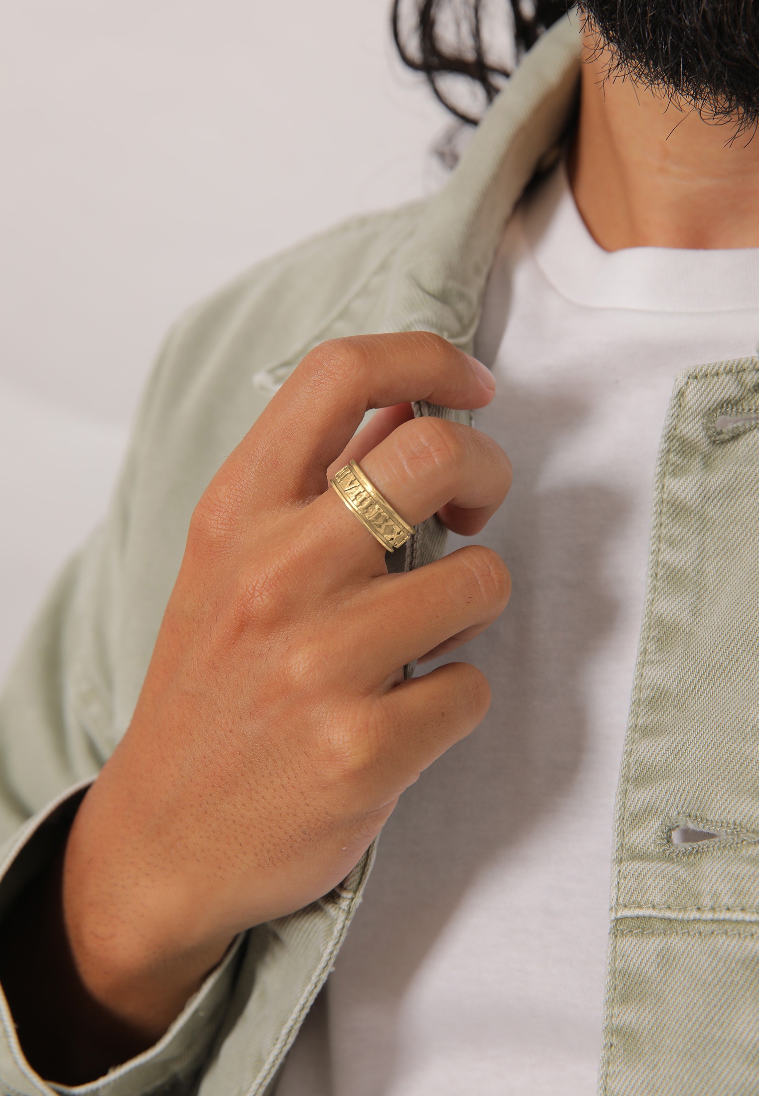 Kuzzoi Silberring »Ring Herren Bandring Römische Zahlen 925 Silber«