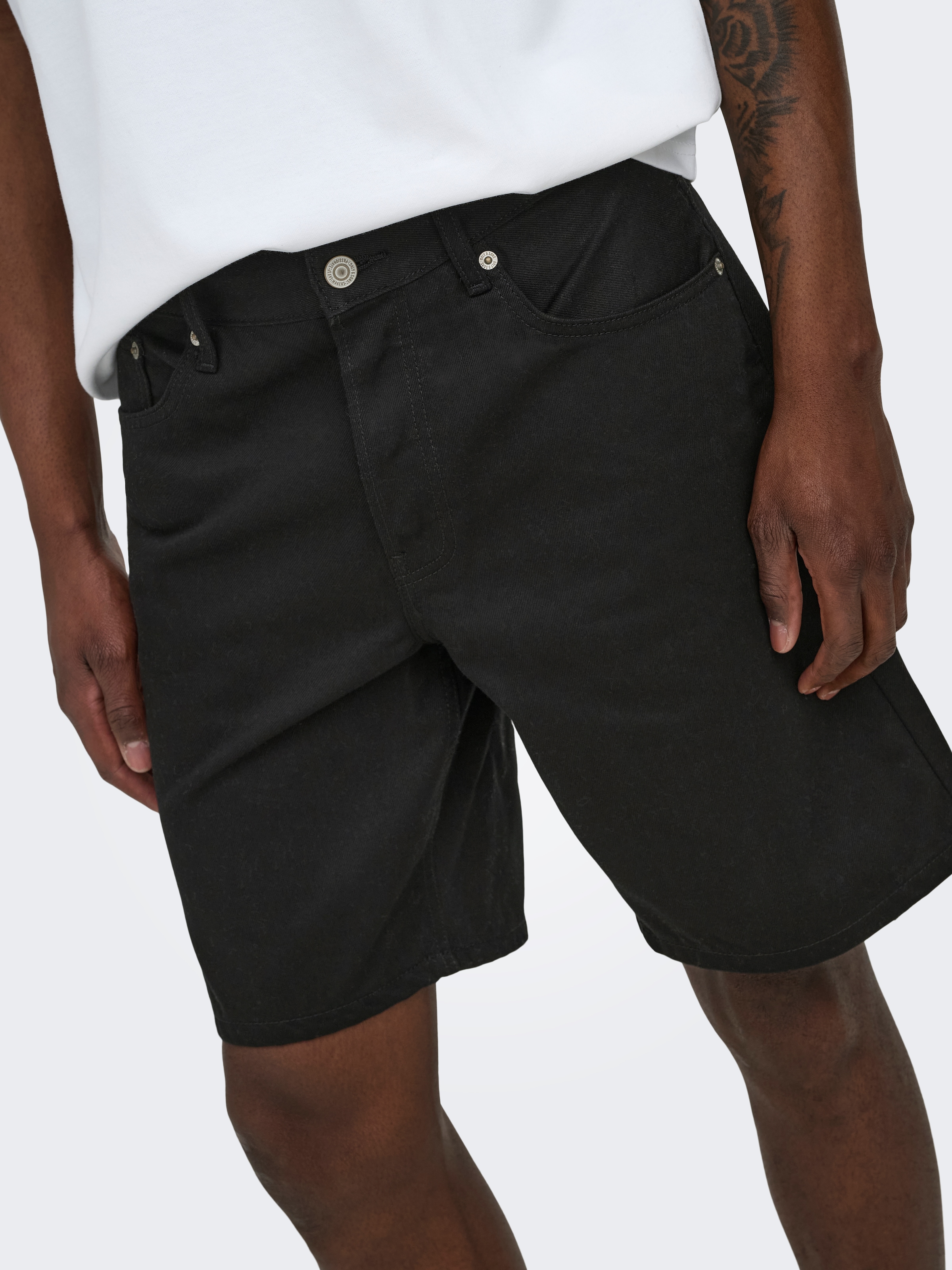 ONLY & SONS Jeansshorts »ONSEDGE STAY BD 6992 AZG DNM SHORTS NOOS« Baumwolle, straight fit