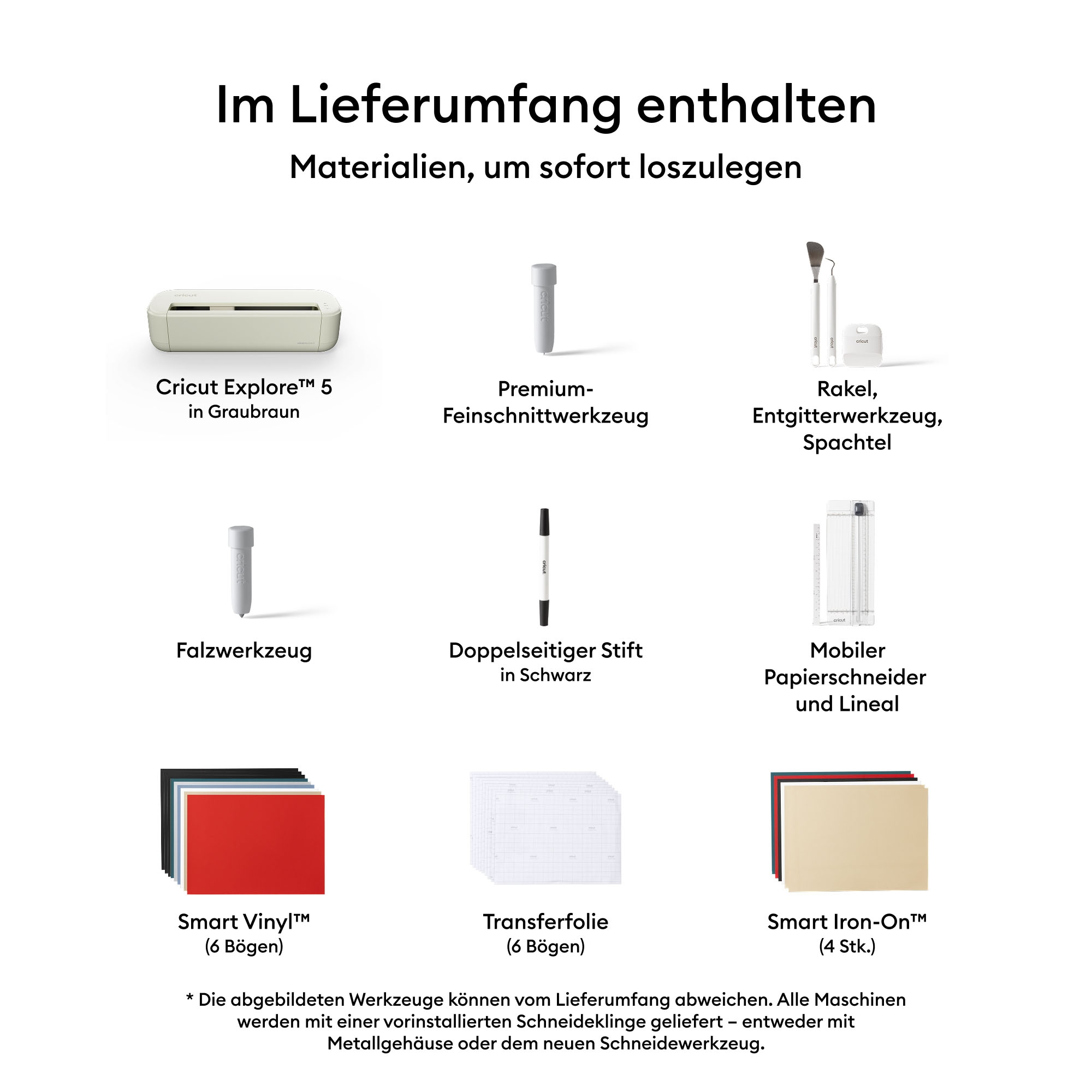 Cricut Schneideplotter »Explore™ 5 + Essential-Bundle«