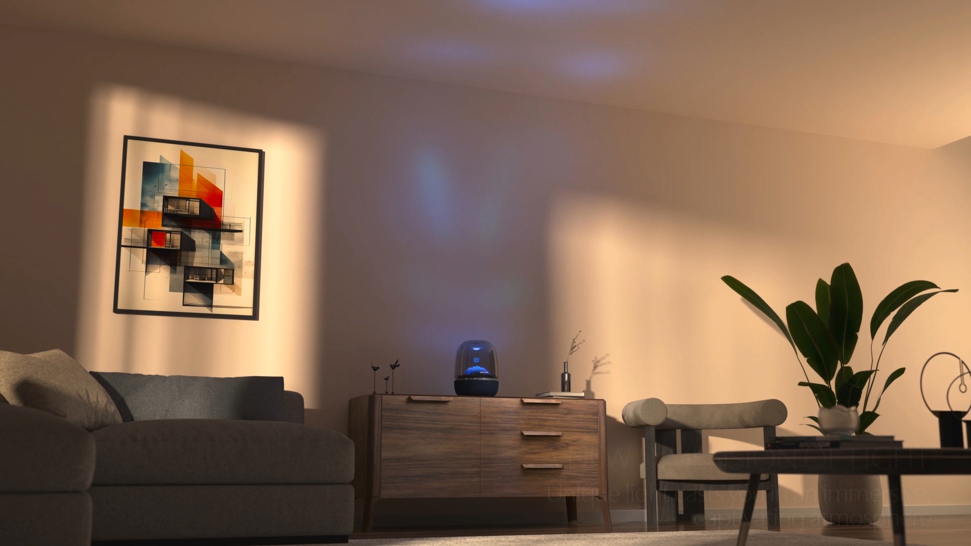 Harman/Kardon Wireless Lautsprecher »Aura Studio 5 Wi-Fi Edition« (Bluetooth | WLAN Beleuchtungseffekte 50 W) WLAN Lautsprecher für zu Hause mit faszinierender Beleuchtung