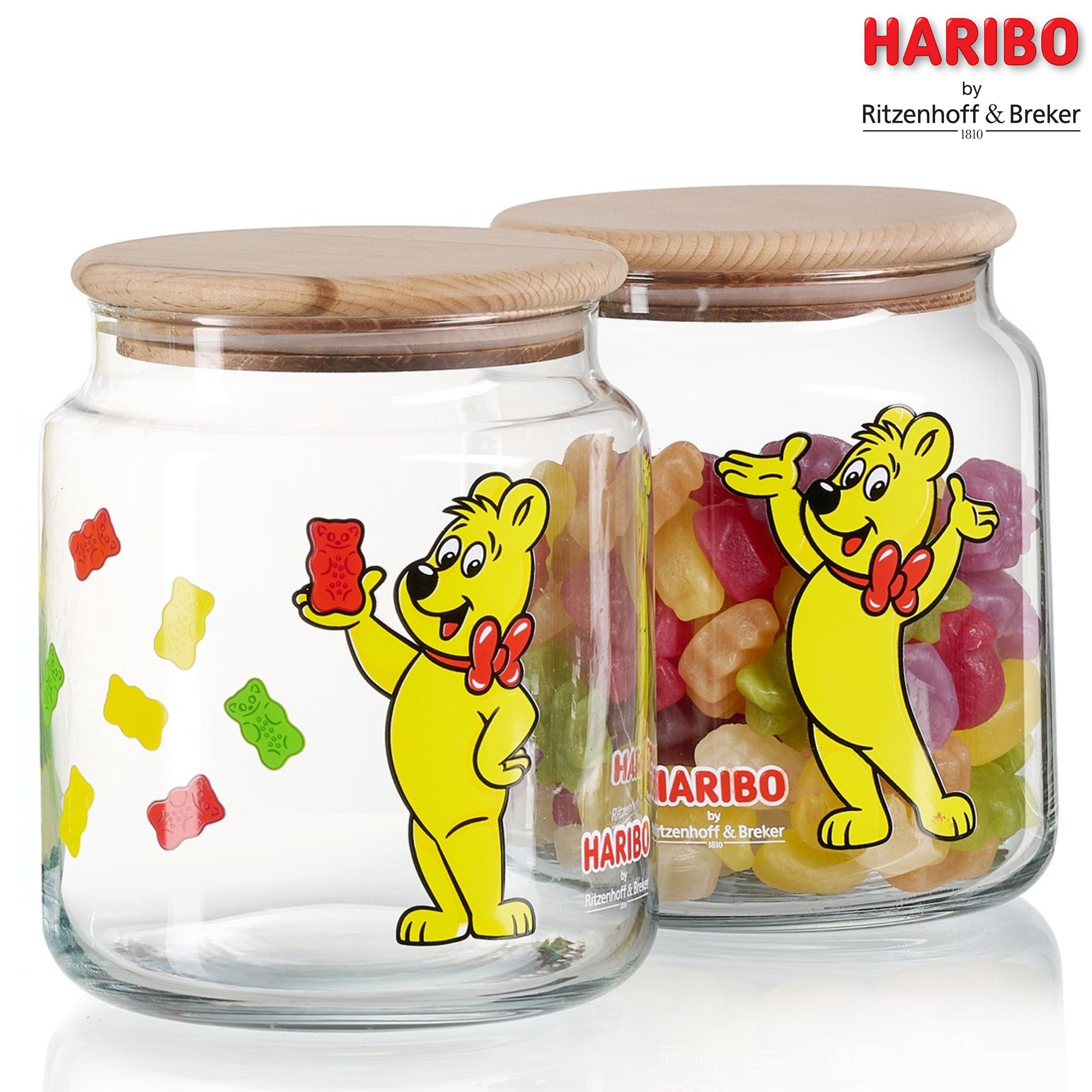 Ritzenhoff & Breker Vorratsglas »HARIBO Hands Up, 1,1 Liter« 1 Stk. tlg. Maße: 12 x 12 x 13 cm