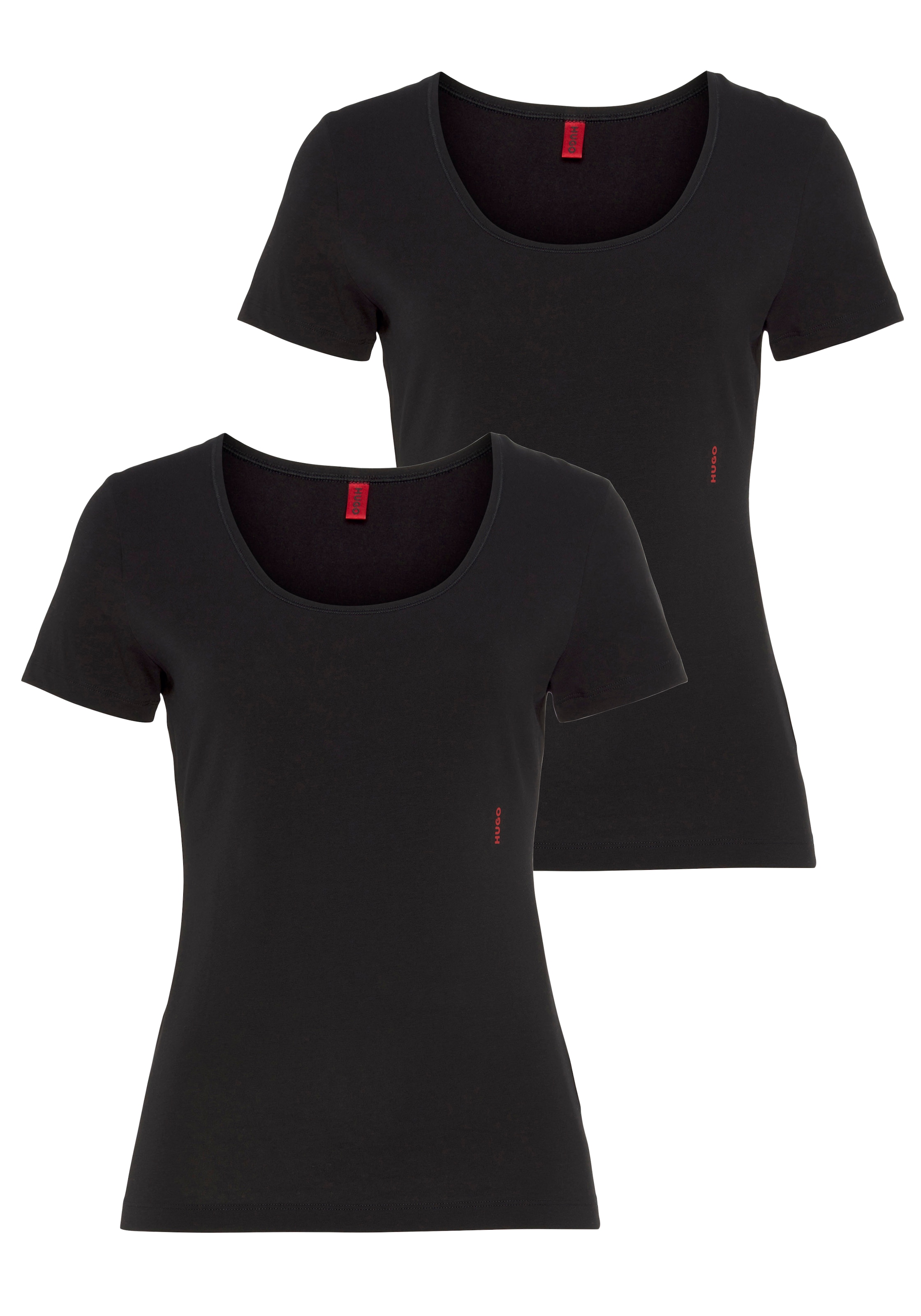 HUGO Underwear T-Shirt »TWIN«, (Packung, 2 tlg., 2er-Pack), mit vertikalem Logodruck