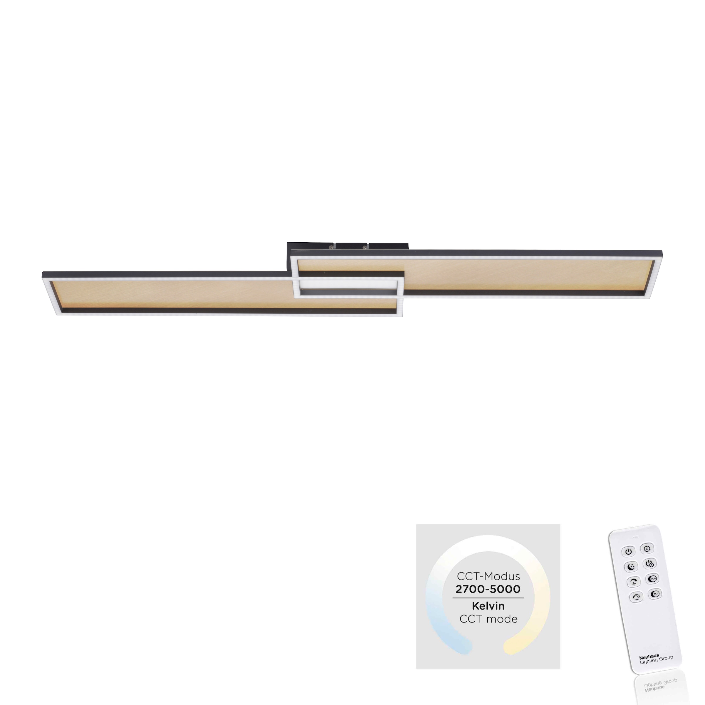 Paul Neuhaus Deckenleuchte »AMARA«, 1 flammig, Leuchtmittel LED-Board | LED fest integriert, Fernbedienung, Infrarot inkl.