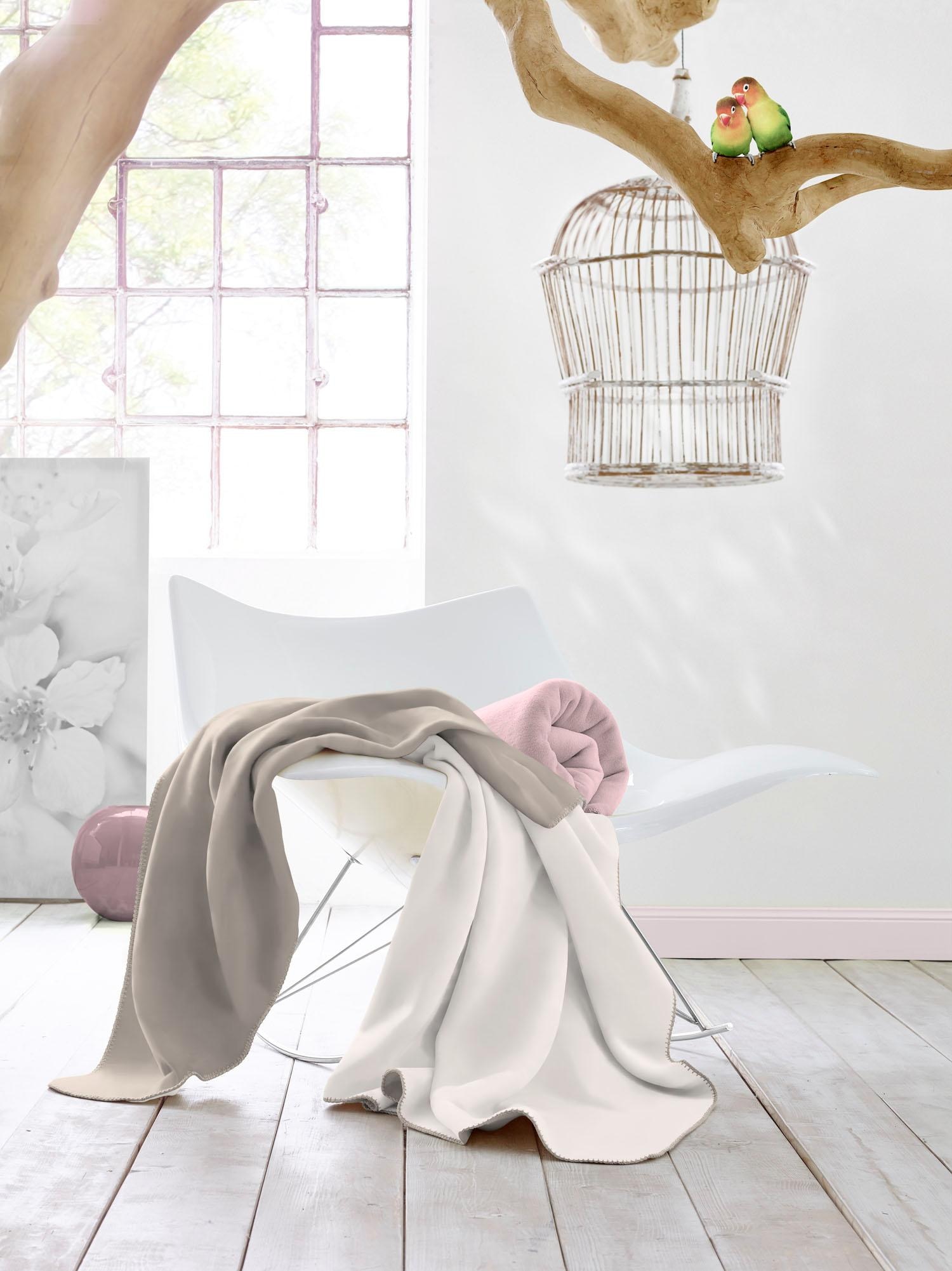 Biederlack Wohndecke »Marbod«, mit geketteltem Zierstich, Kuscheldecke