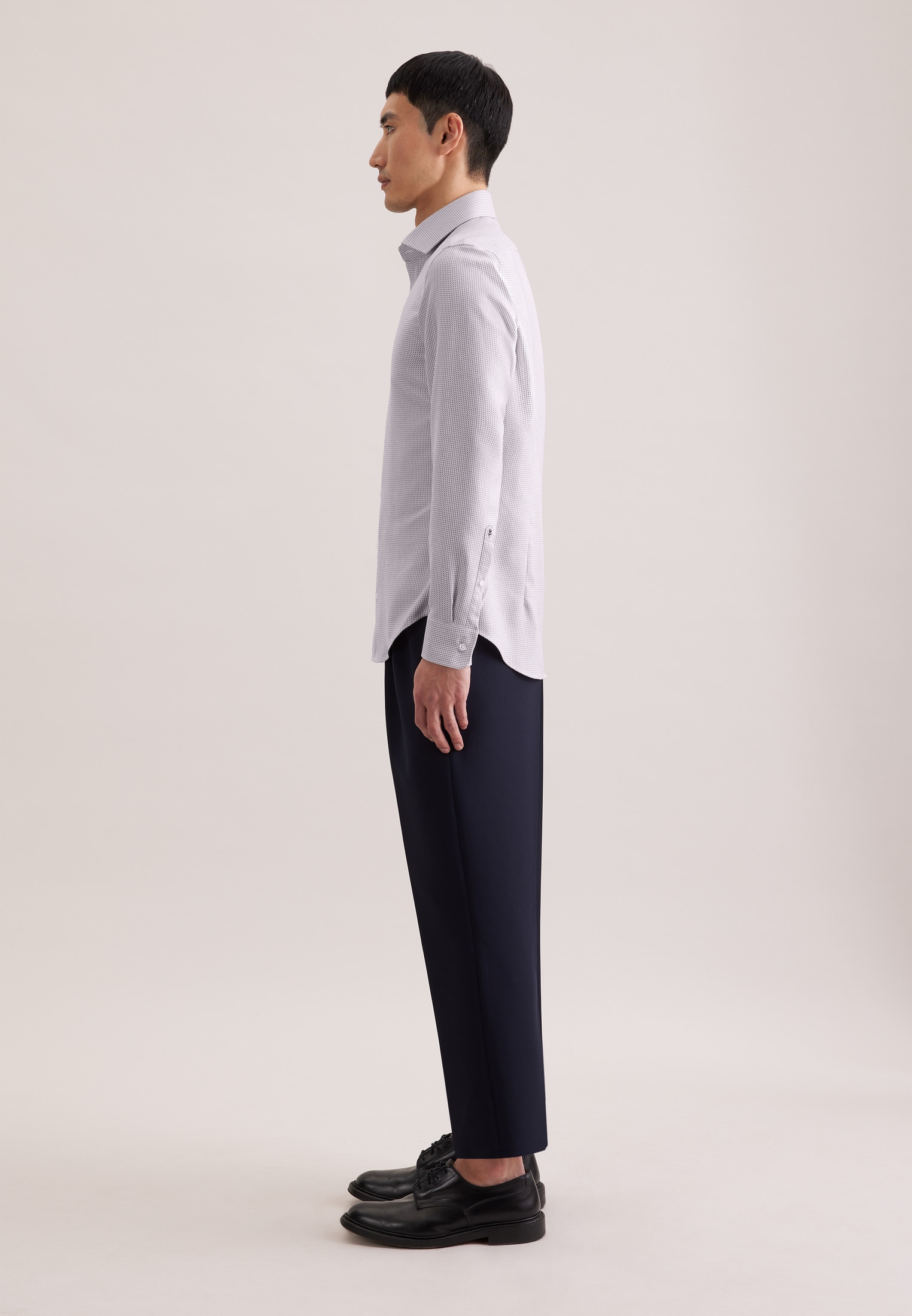 seidensticker Businesshemd »Schwarze Rose« Shaped 1/1 Kentkragen Struktur