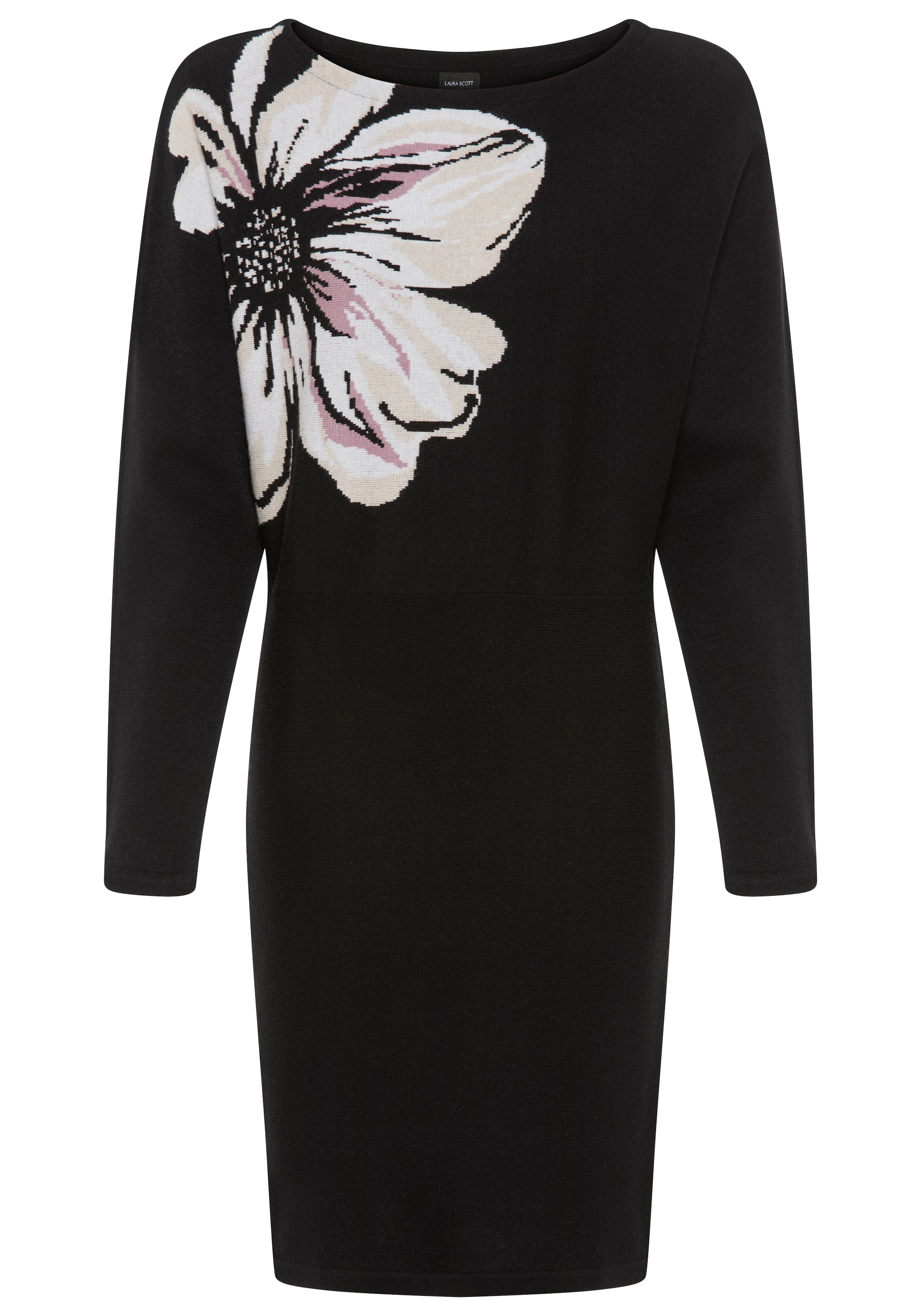Laura Scott Strickkleid, mit tollem Blumen-Strickmuster