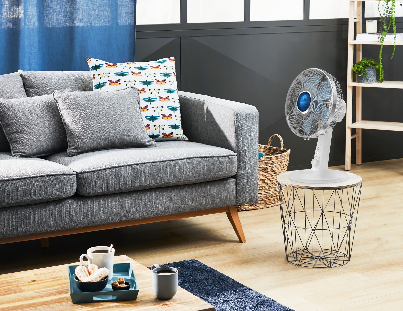 Rowenta Tischventilator »Turbo Silence Extreme+, 4 Geschwindigkeiten, 45 m3/Mi, 38 dB(A),«, leistungsstark, Stille-Nacht-Modus, Turbo-Boost, Oszillation, VU2730