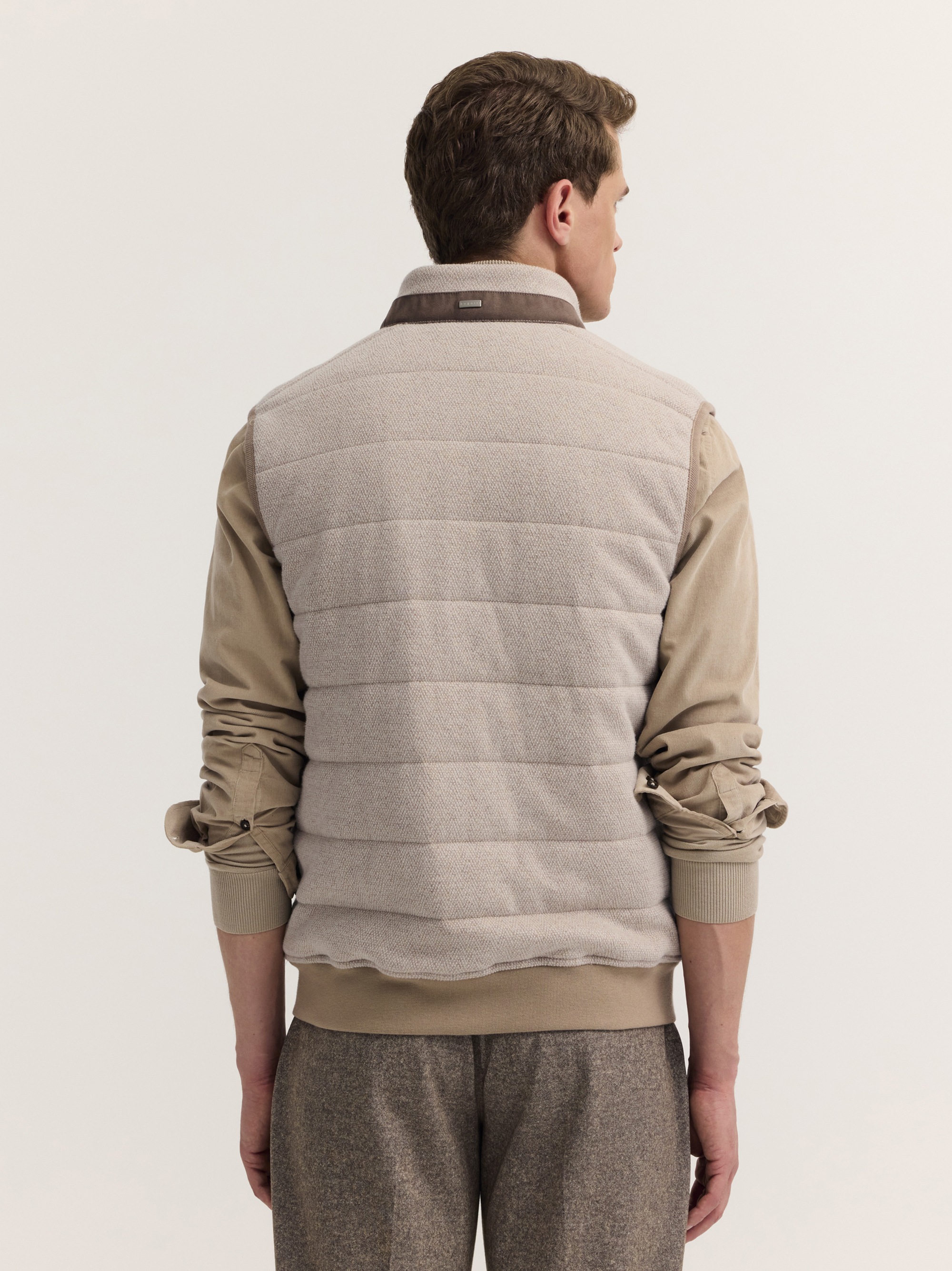 bugatti Strickweste »Regular Fit« Regular Fit Baumwolle Jacquard Stehkragen