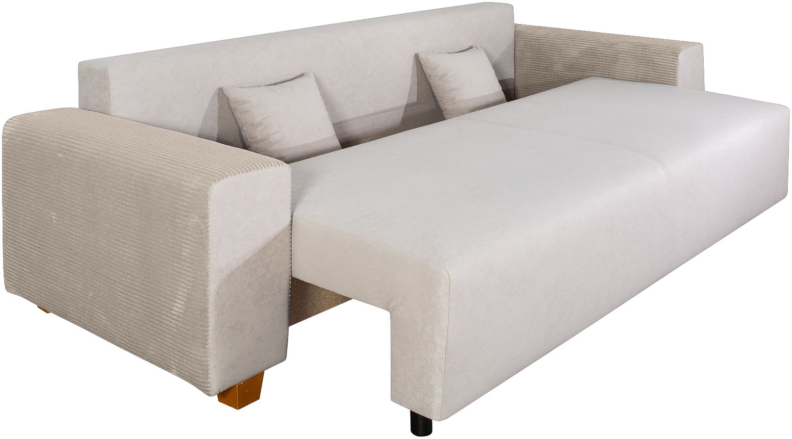 COLLECTION AB Schlafsofa »Yves, Liegefläche (B/T): 142/194 cm«, inkl. Bettfunktion, Bettkasten, Federkern & Zierkissen