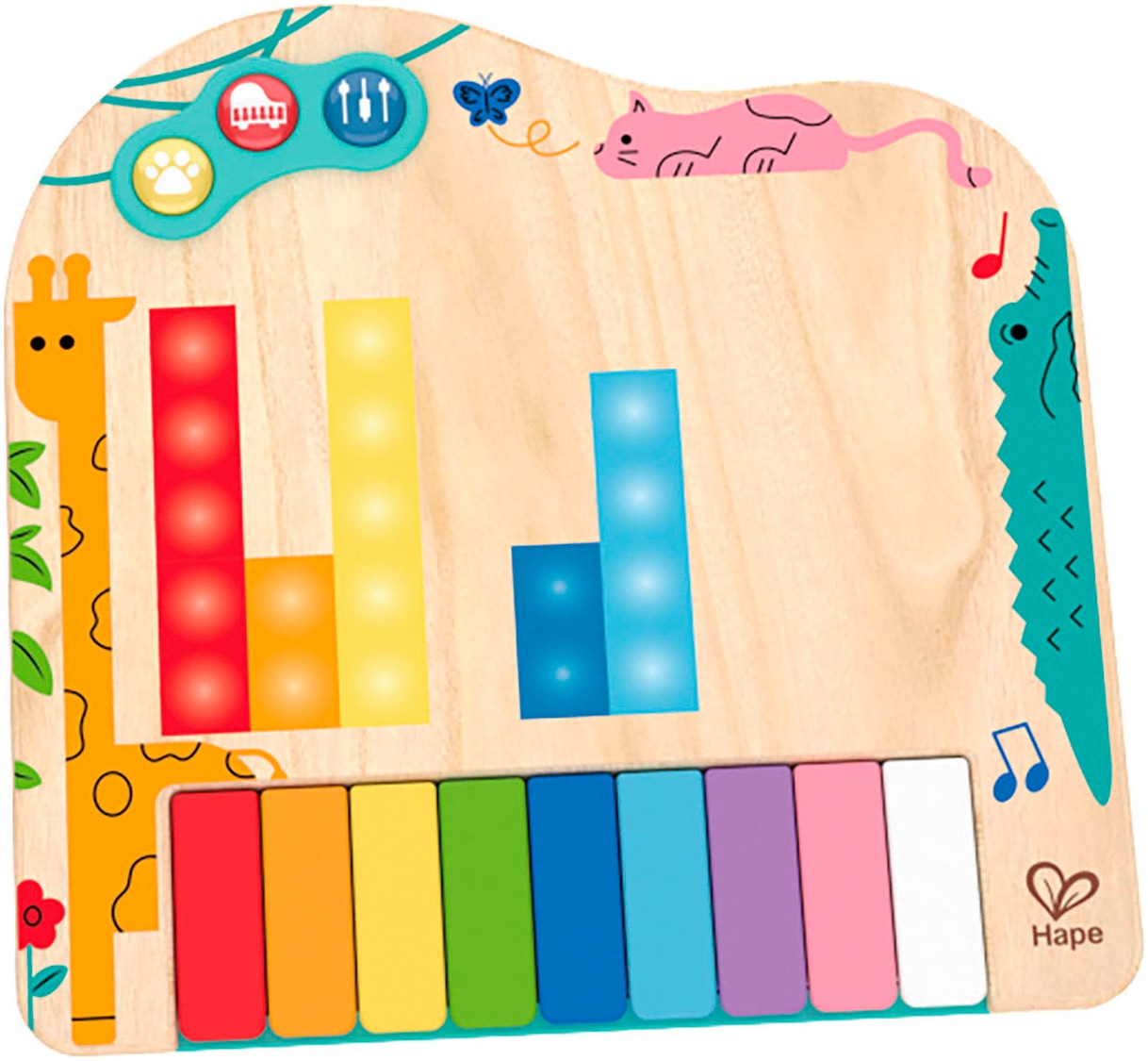 Hape Spielzeug-Musikinstrument »Dynamisches Pixel-Piano«, mit Licht- und Soundfuktion