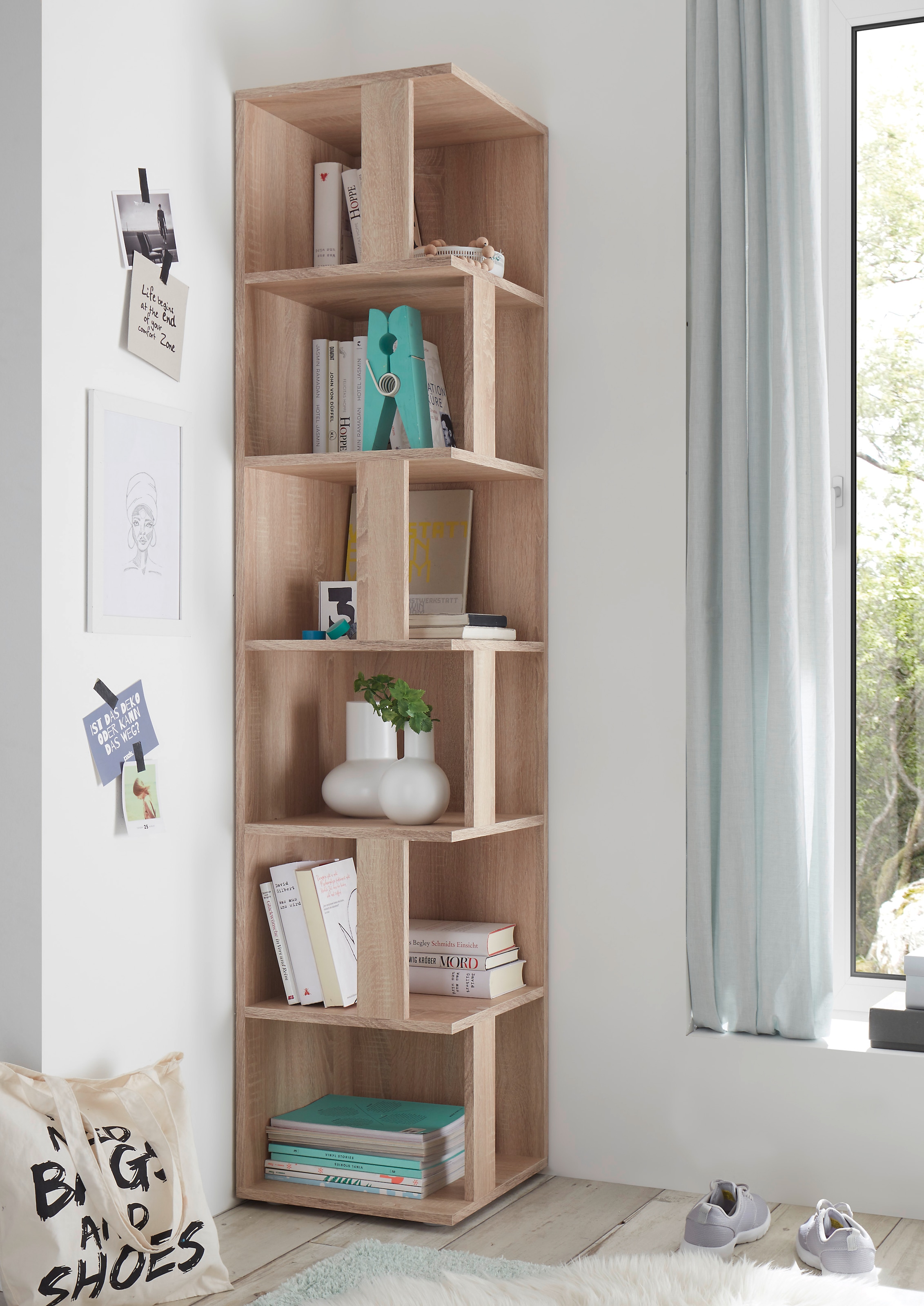 Eckregal »Corner Shelf«, mit 6 offenen Fächer, 37,5x37,5x186 cm