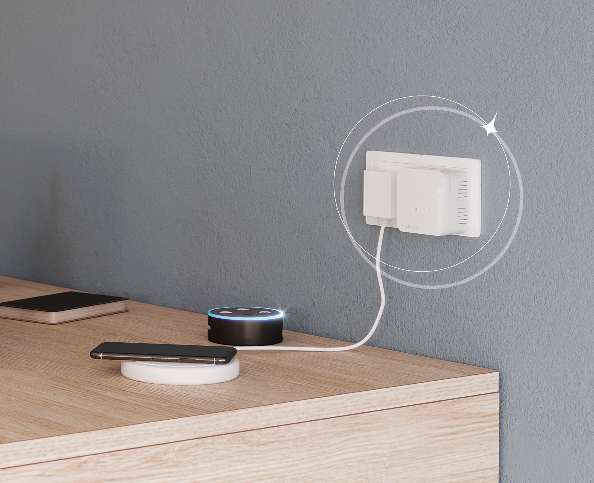 DEVOLO WLAN-Repeater »Magic 1 WiFi mini Ergänzung (1200Mbit, Powerline + WLAN, 1x LAN, Mesh)«
