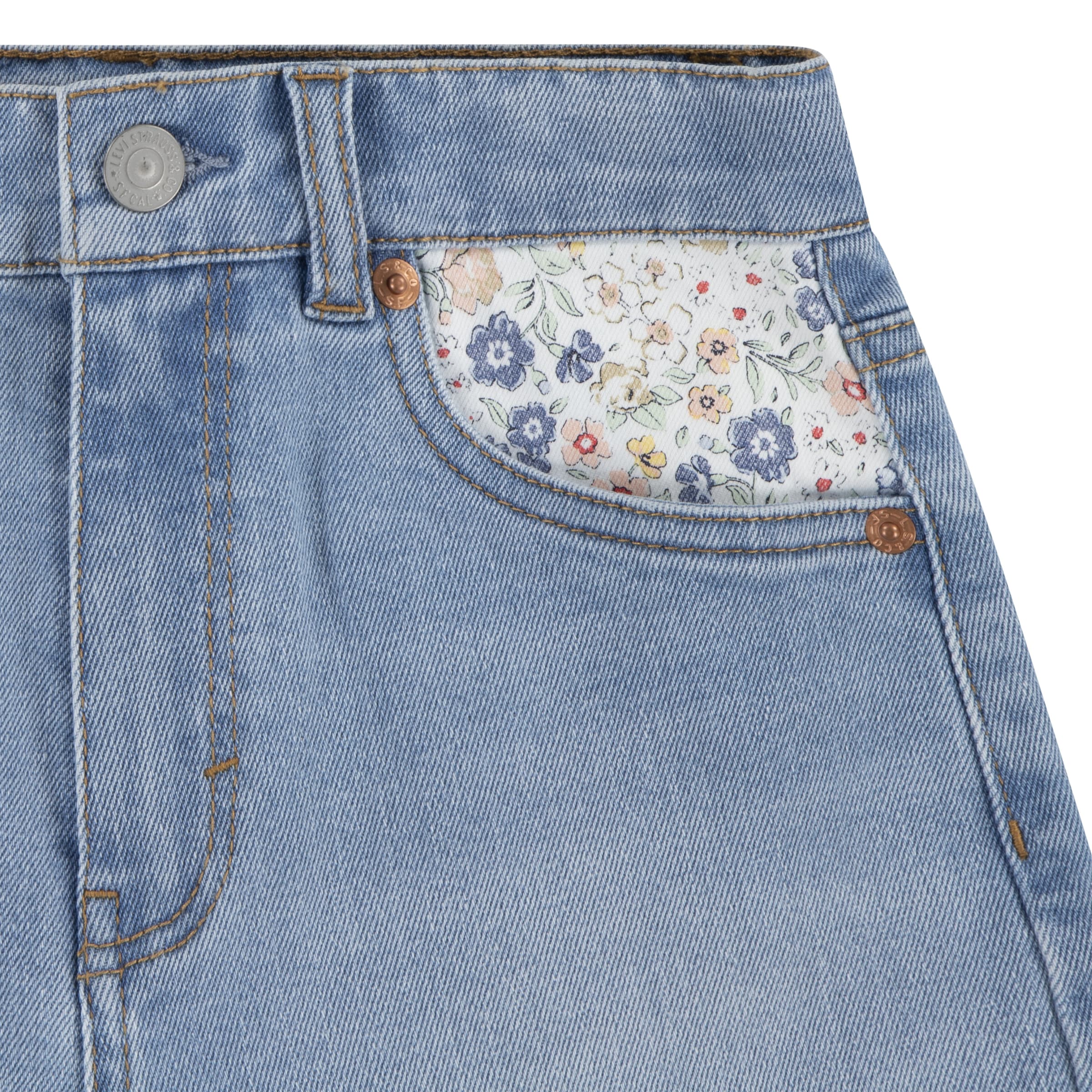 Levi's® Kids Jeansshorts »LVG PRINT BLOCK MOM SHORT« mit kontrastfarbenen Details