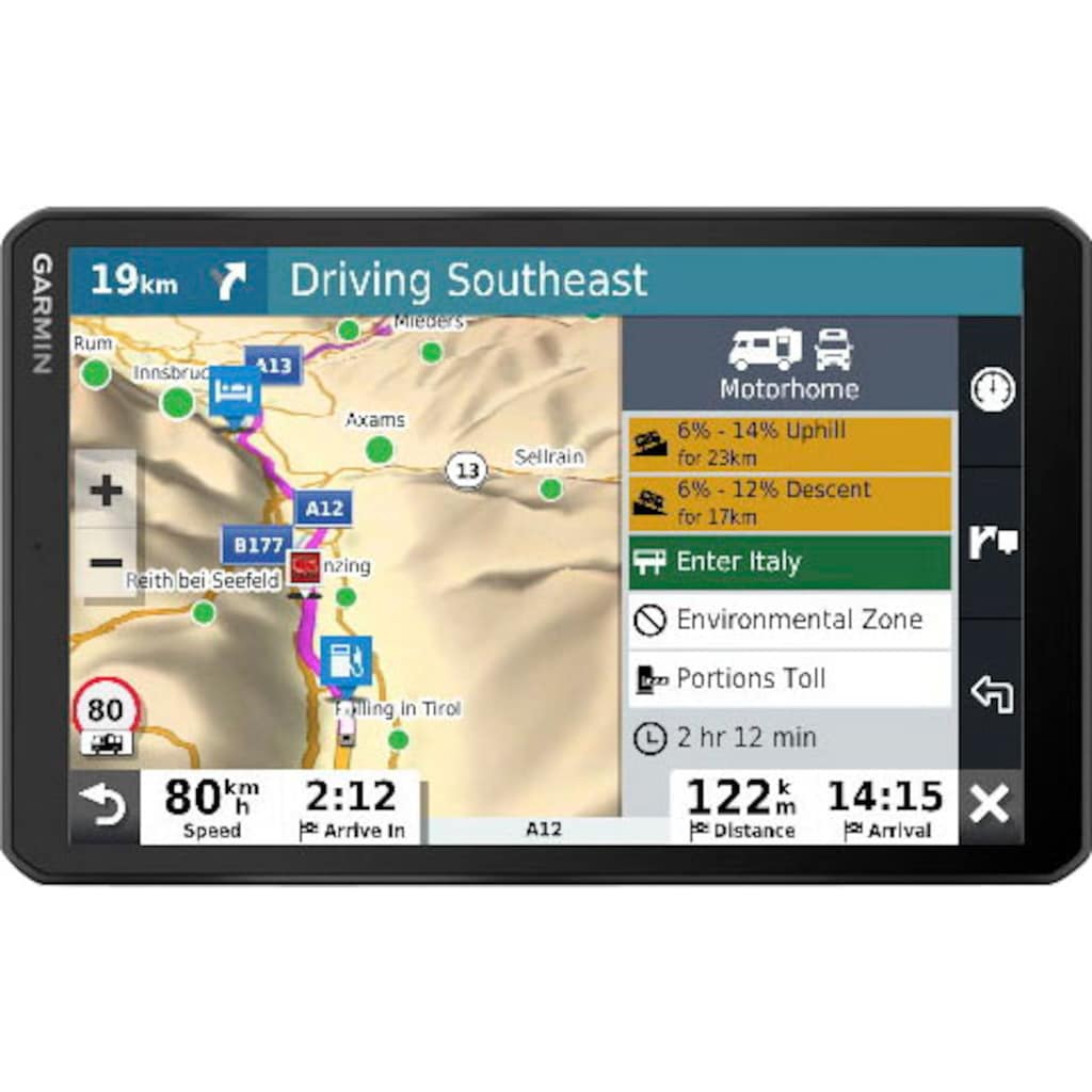 Garmin Navigationsgerät »Camper 890«, (inklusive lebenslanger Kartenupdates)