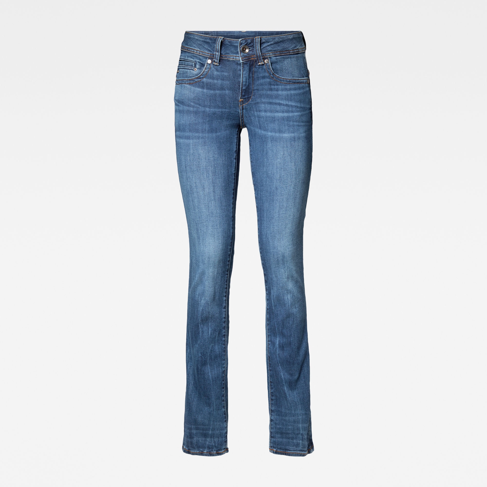 G-STAR Straight-Jeans »Midge Straight Women«, mit Used-Effekten