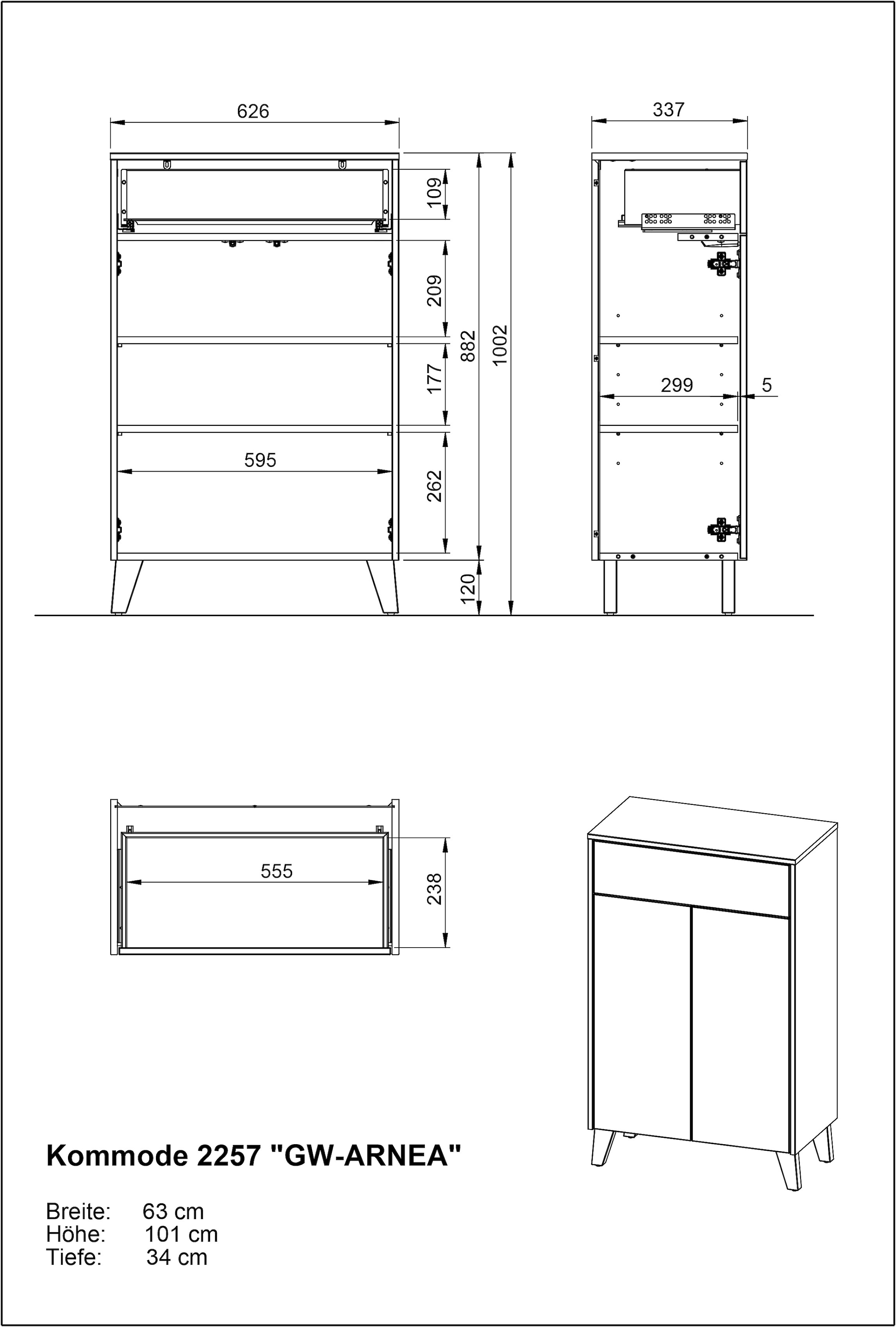 GERMANIA Badmöbel-Set »GW-Arnea« 3 Stk. tlg.