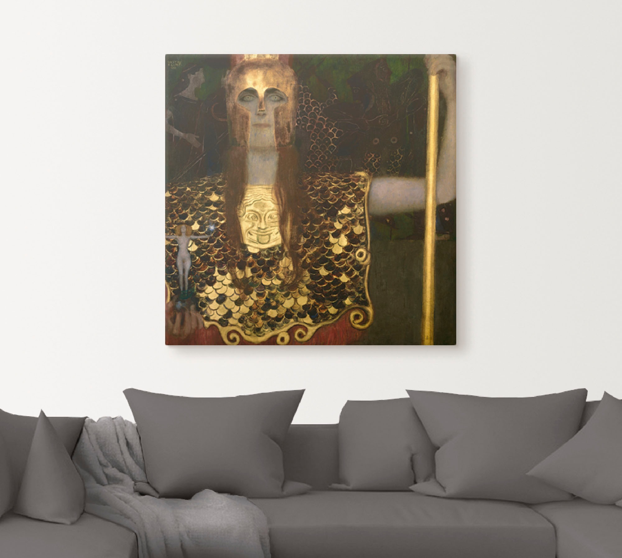 Artland Leinwandbild »Pallas Athene« Götter 1 Stk. tlg. auf Holzrahmen gespannt