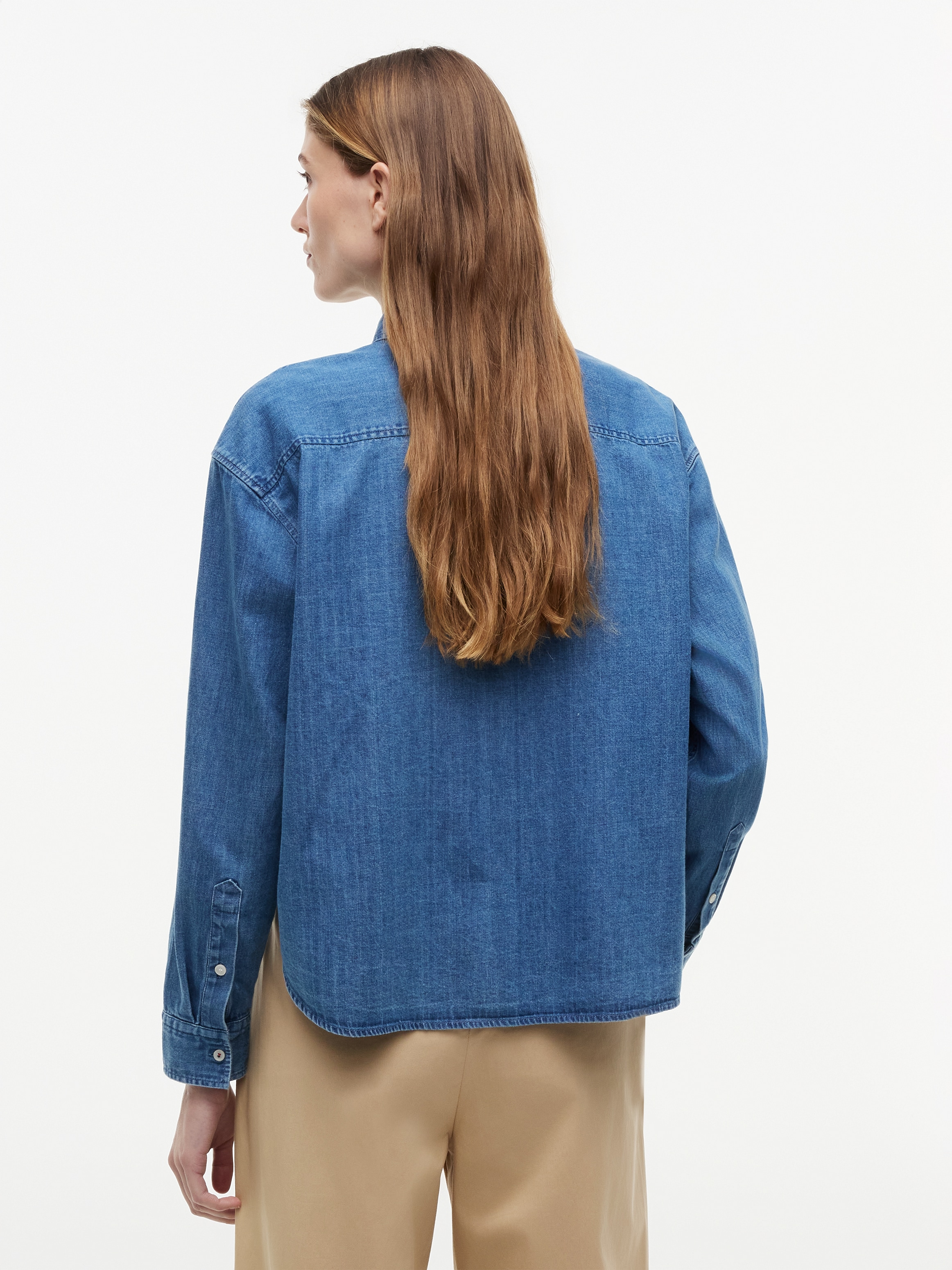 Tommy Hilfiger Jeansbluse »LIGHT DENIM BOXY SHIRT LS« Baumwolle