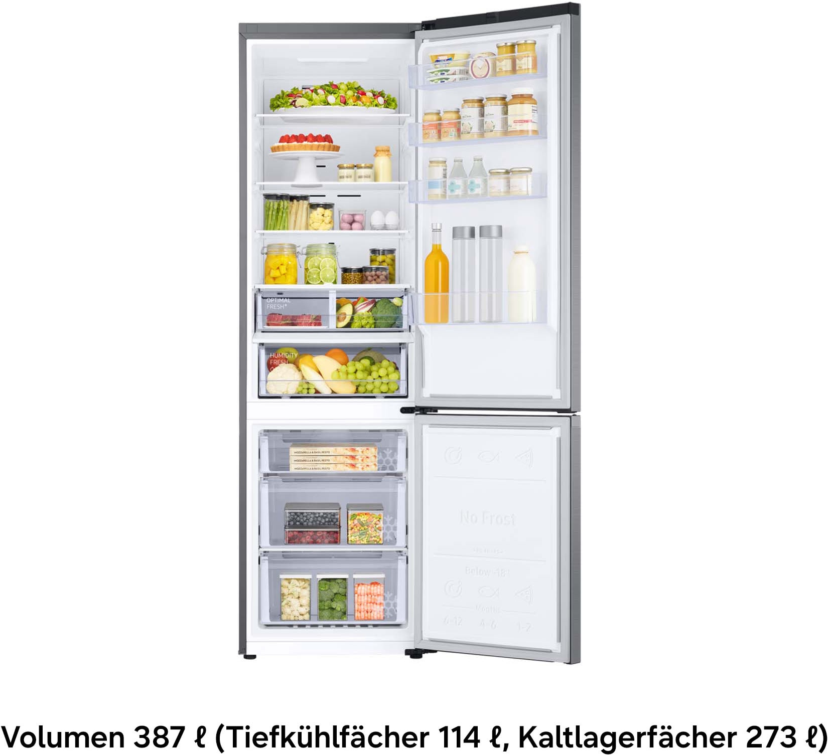 Samsung Kühl-/Gefrierkombination 7300A Serie »RB38C607AS9« 203 cm hoch 59,5 cm breit No Frost+, SpaceMax, Wifi & AI Energy Mode