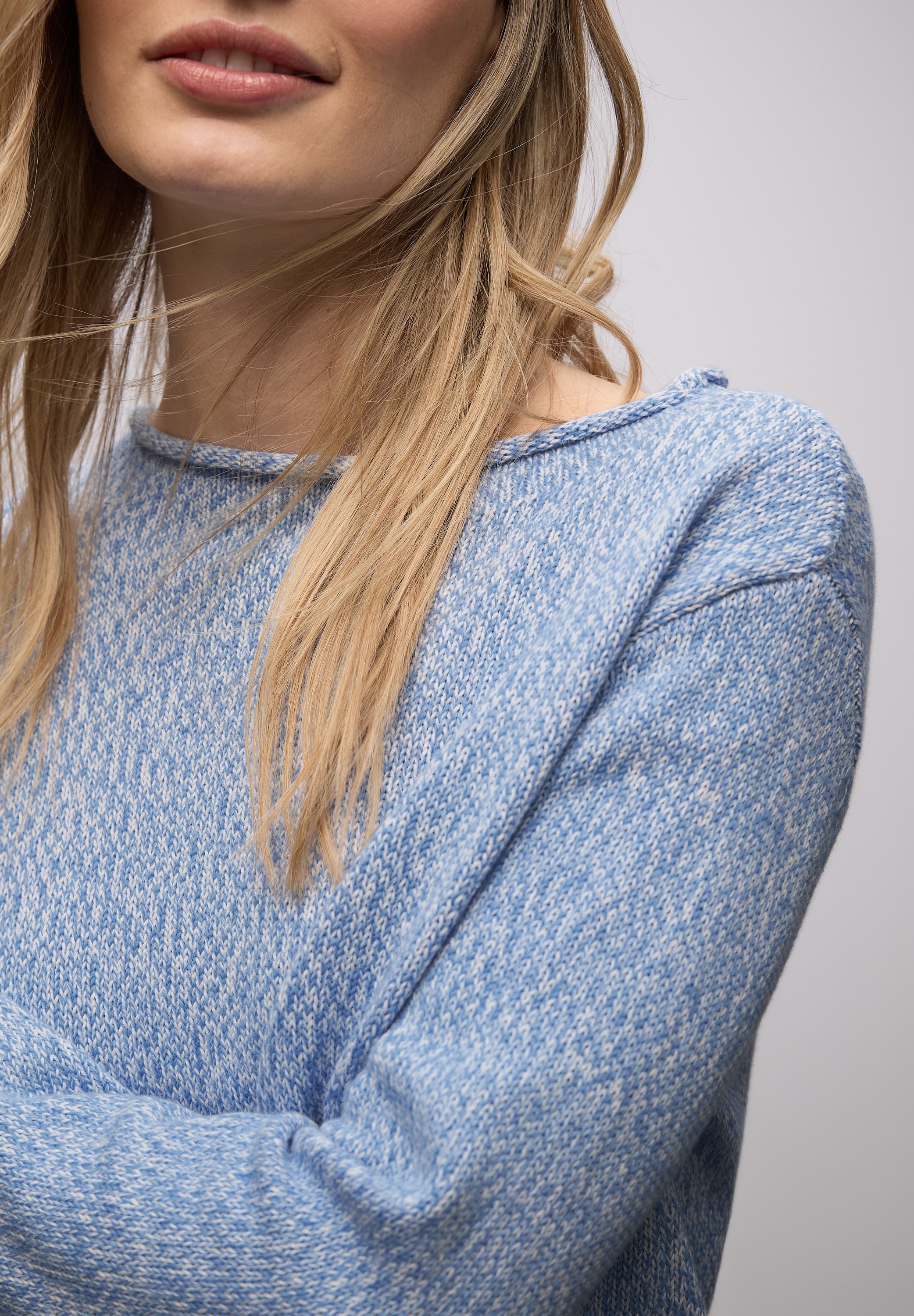STREET ONE Strickpullover im Two-Tone-Look