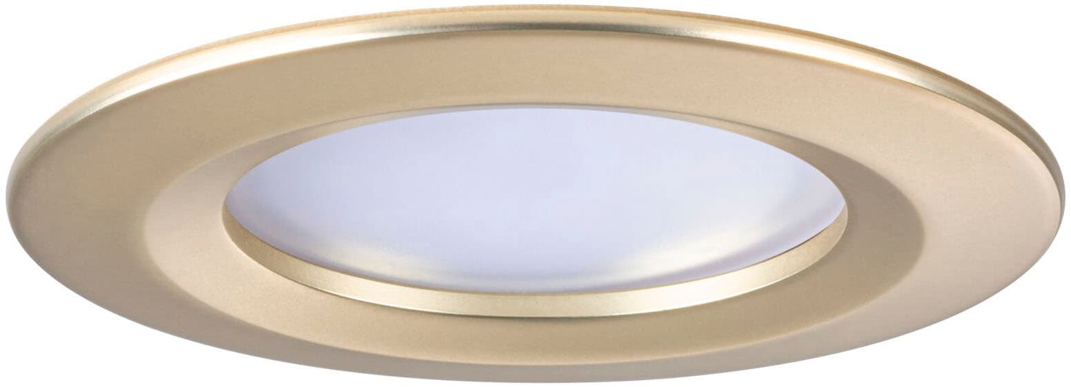 Paulmann LED Einbauleuchte »LED Einbauleuchte Nova Coin IP44 rund 78mm Coin Gold matt« LED-Modul 3 Stk. Warmweiß