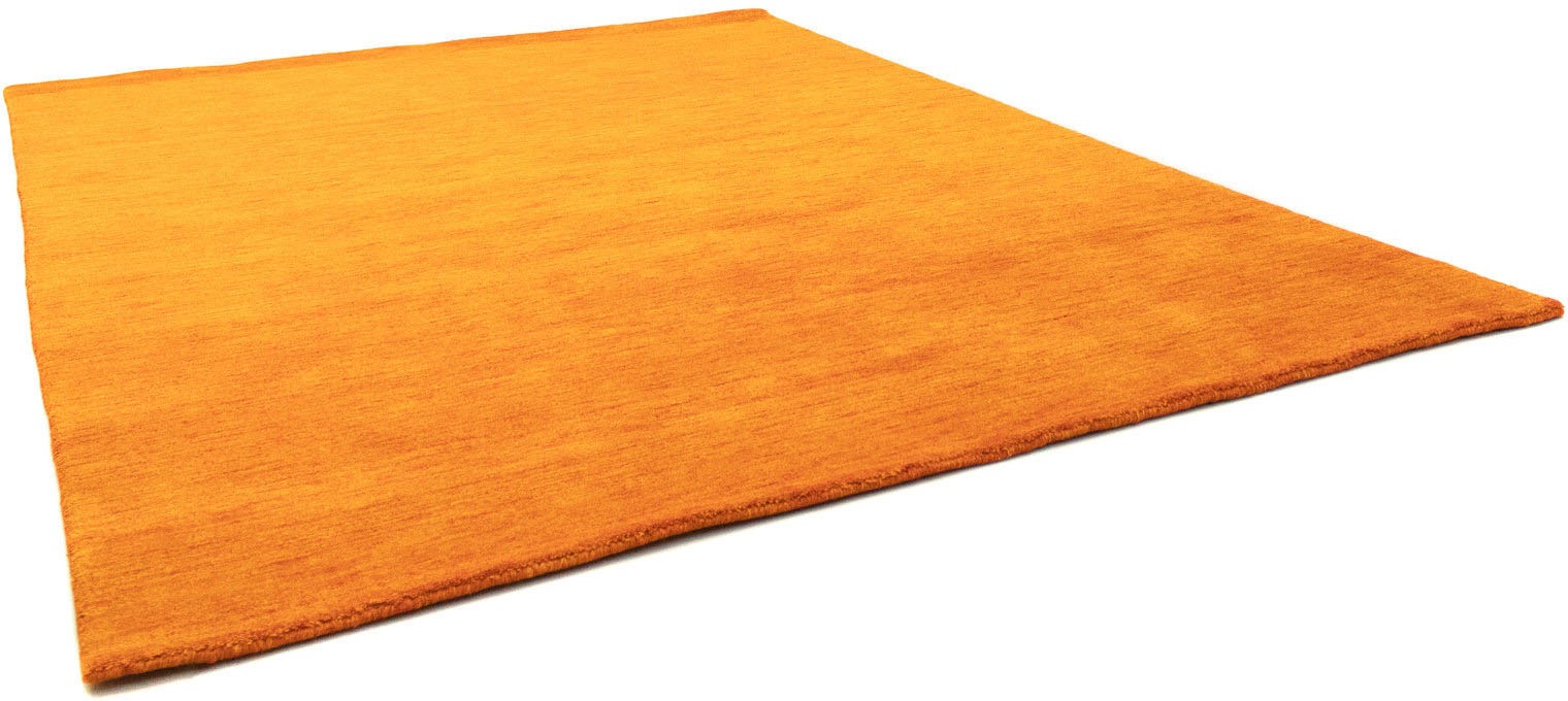 morgenland Wollteppich »Uni - Gabbeh Teppich - Softy«, rechteckig, 1,6 mm Höhe, Gabbeh Optik, Uni Farben, reine Wolle, sehr weicher Flor, Wohnzimmer
