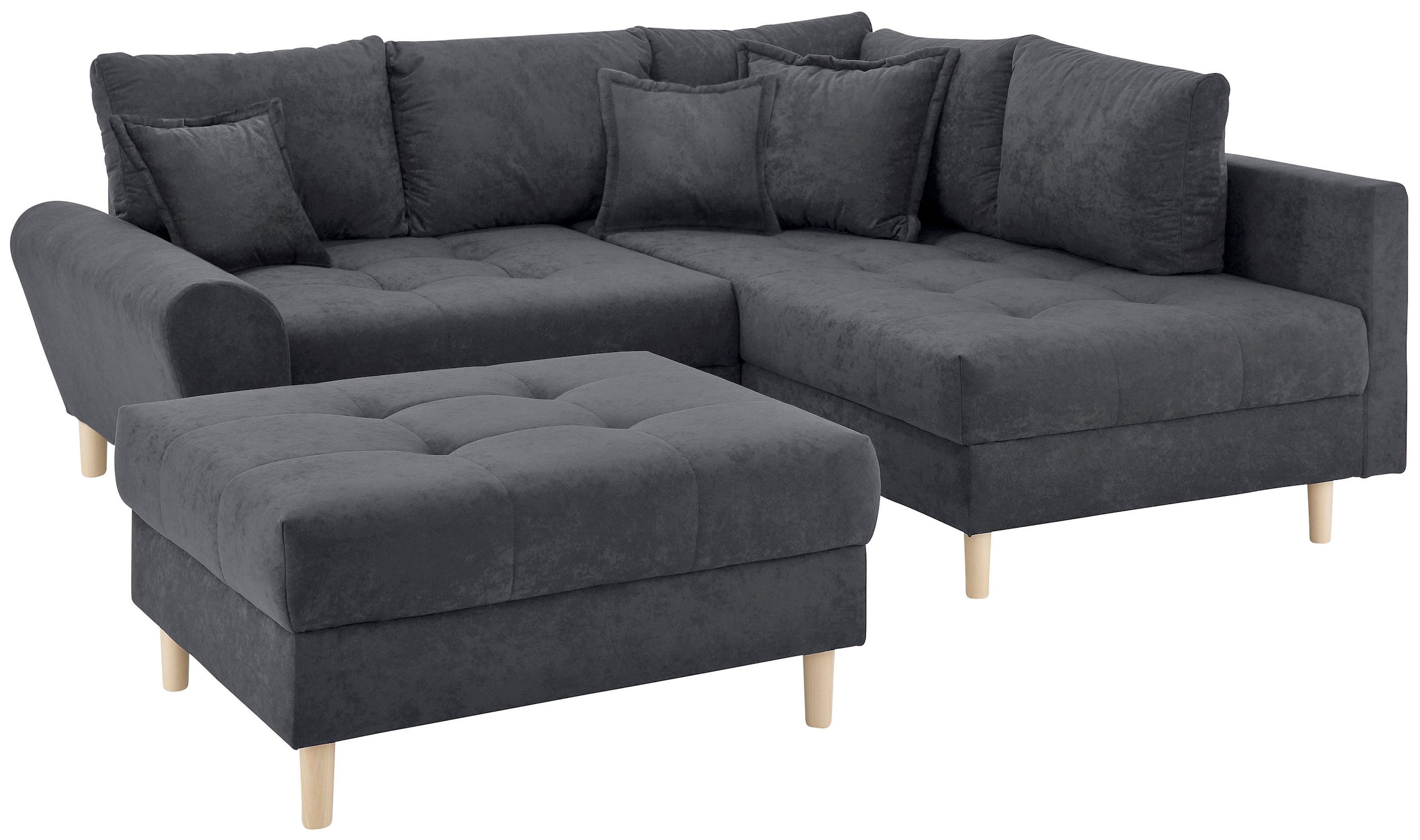 Home affaire Ecksofa »Rice«, incl. Hocker, mit Federkern auf Rechnung  bestellen | Ecksofas