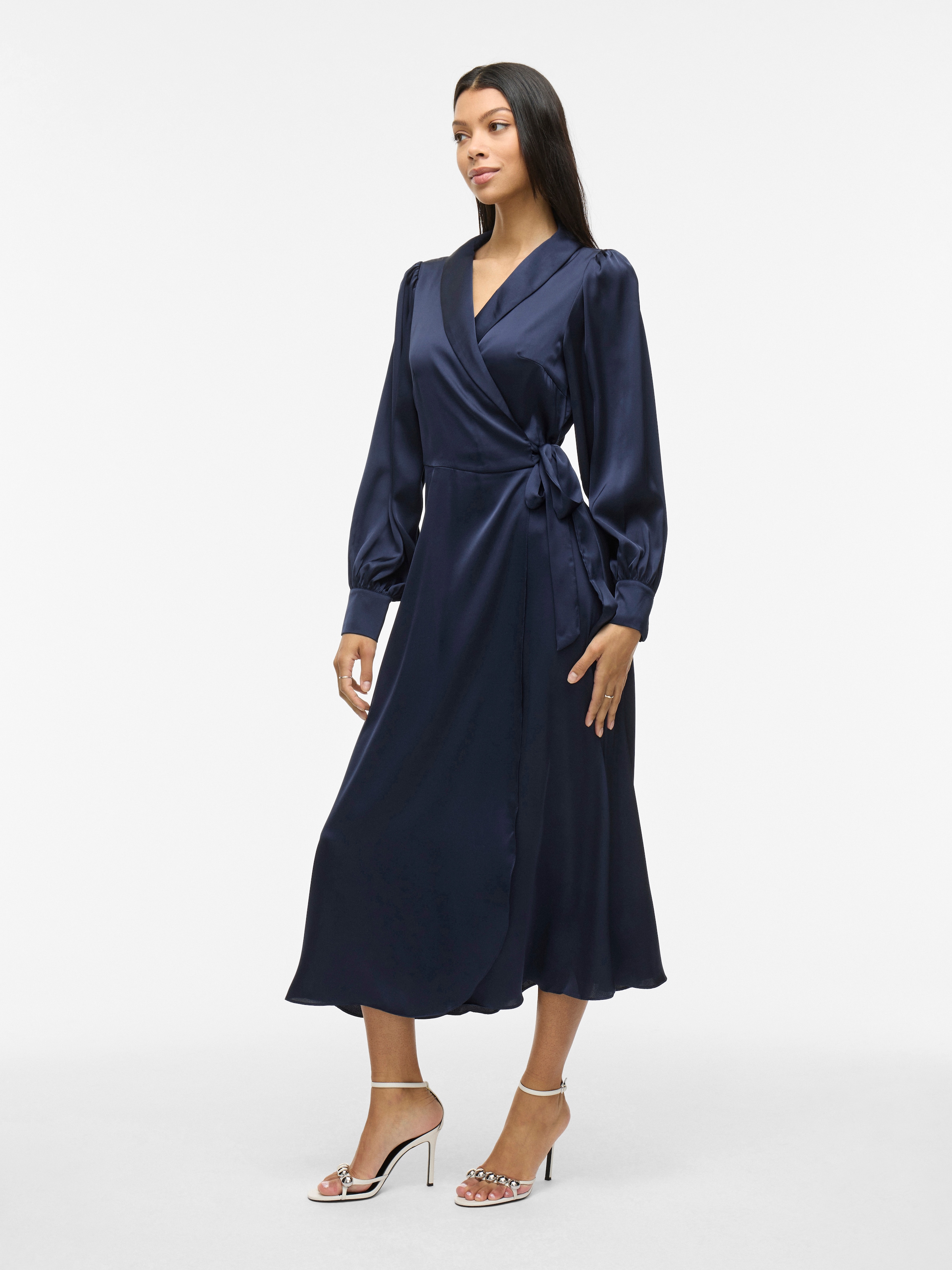 Vila Maxikleid »VIENNA RAVENNA ANKLE WRAP DRESS-NOOS/OC« Kunstfaser, regular fit