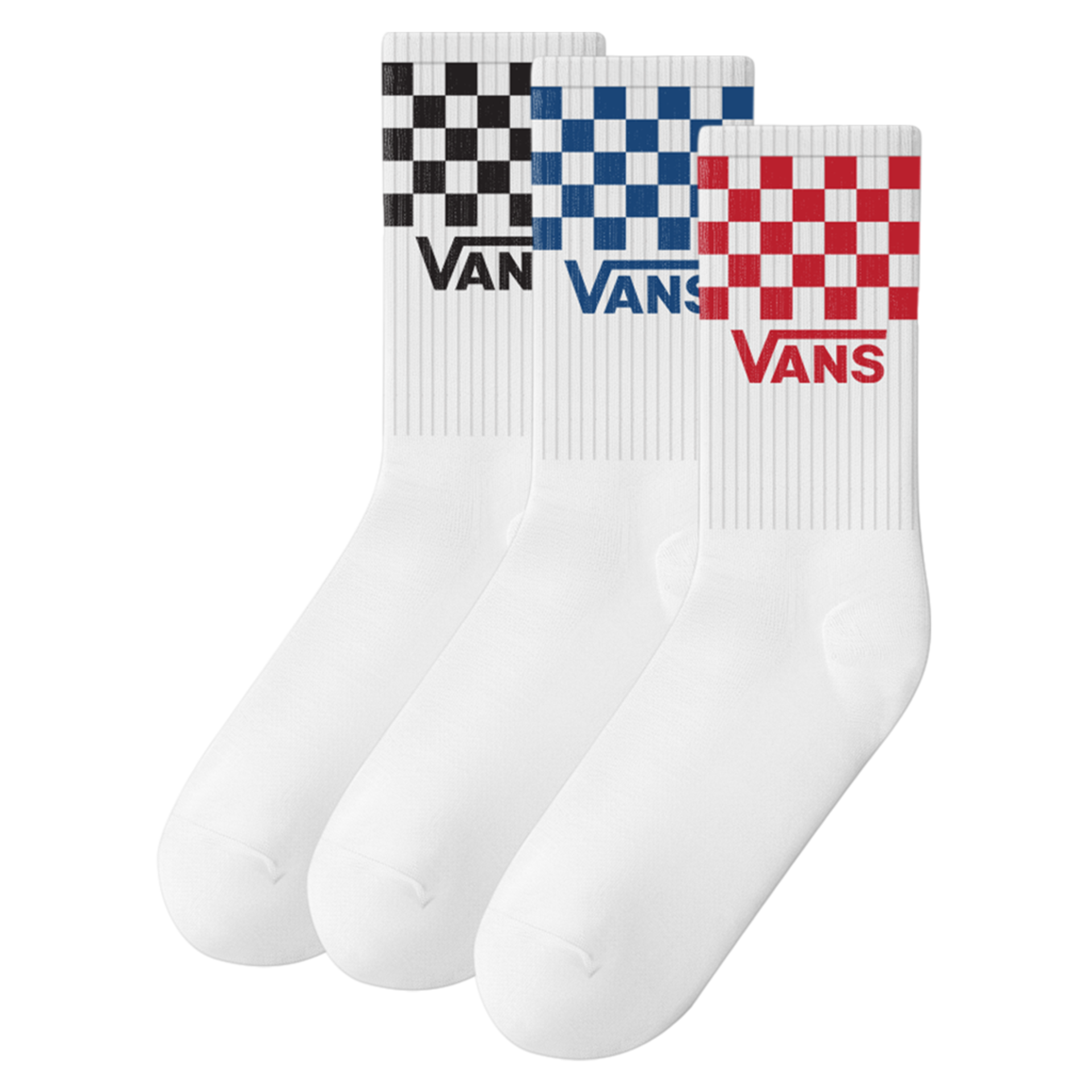 Vans Socken »CLASSIC CHECK CREW« 3 Paar tlg. für Kids, dreierpack, elastische Passform, bequemer Materialmix