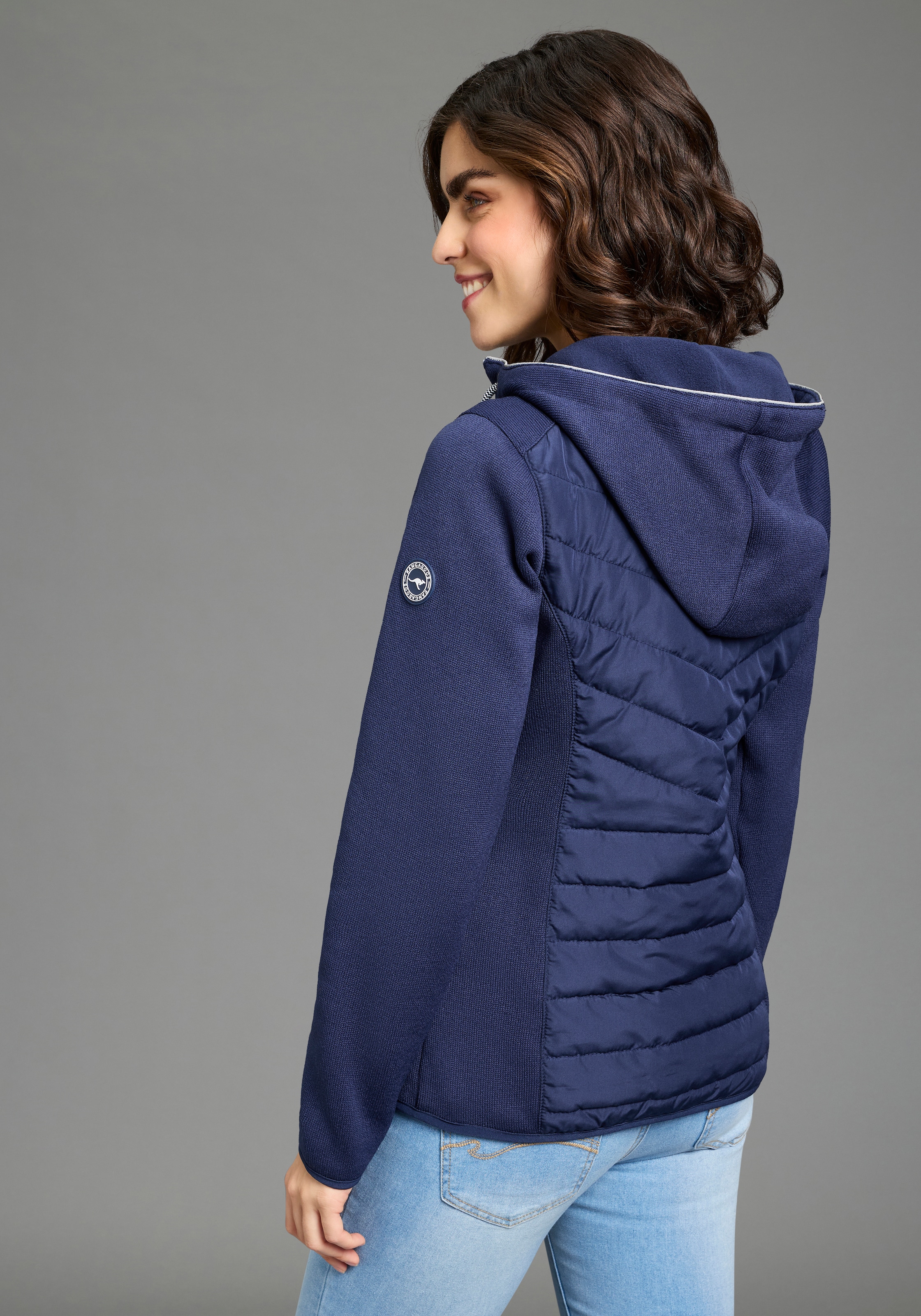KangaROOS Hybridjacke mit Kapuze Übergangsjacke mit Kapuze Reißverschlusstaschen