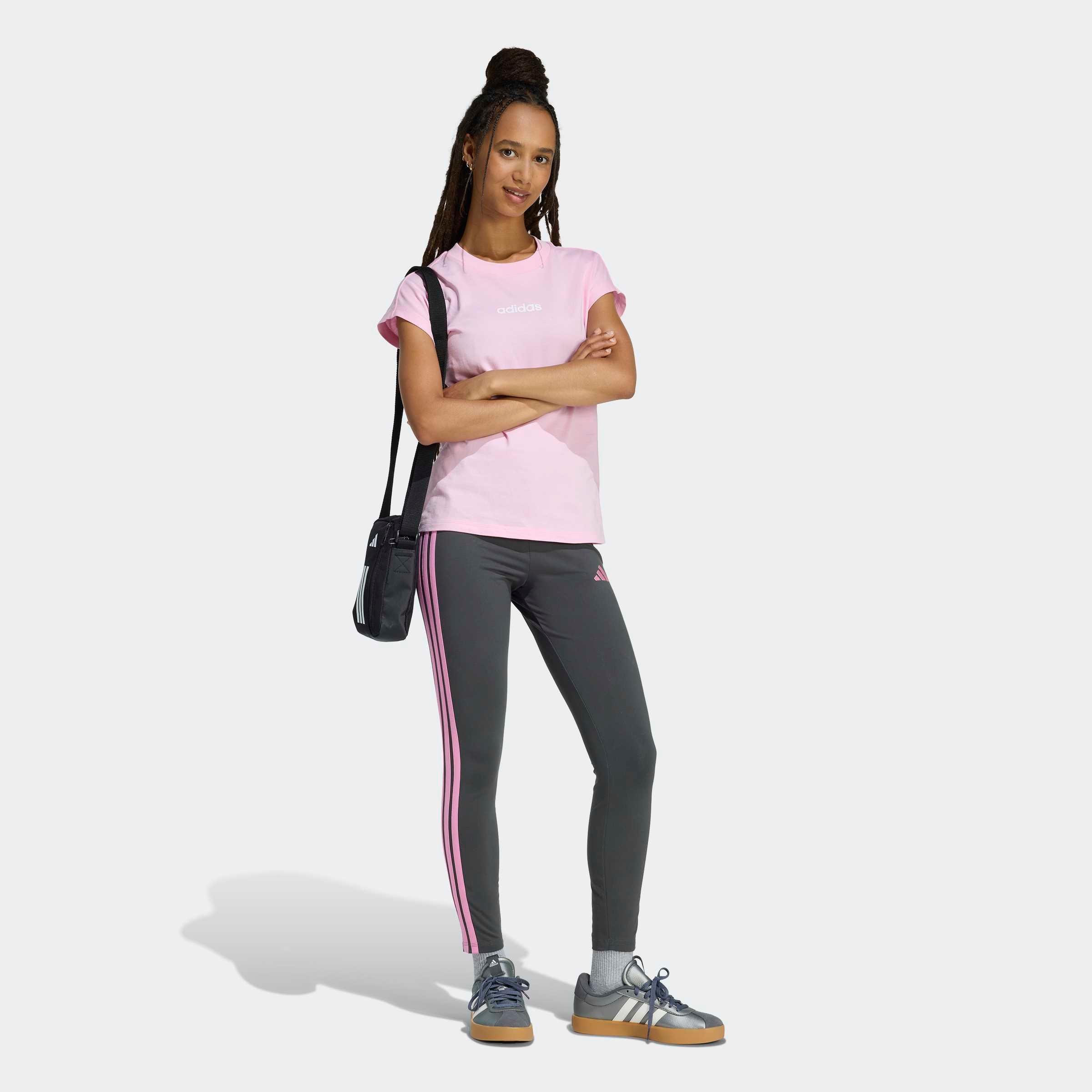 adidas Sportswear Trainingstights »ESSENTIALS 3-STREIFEN COTTON LEGGINGS«  sportlicher Look mit 3-Streifen, aus Baumwolle und Elasthan