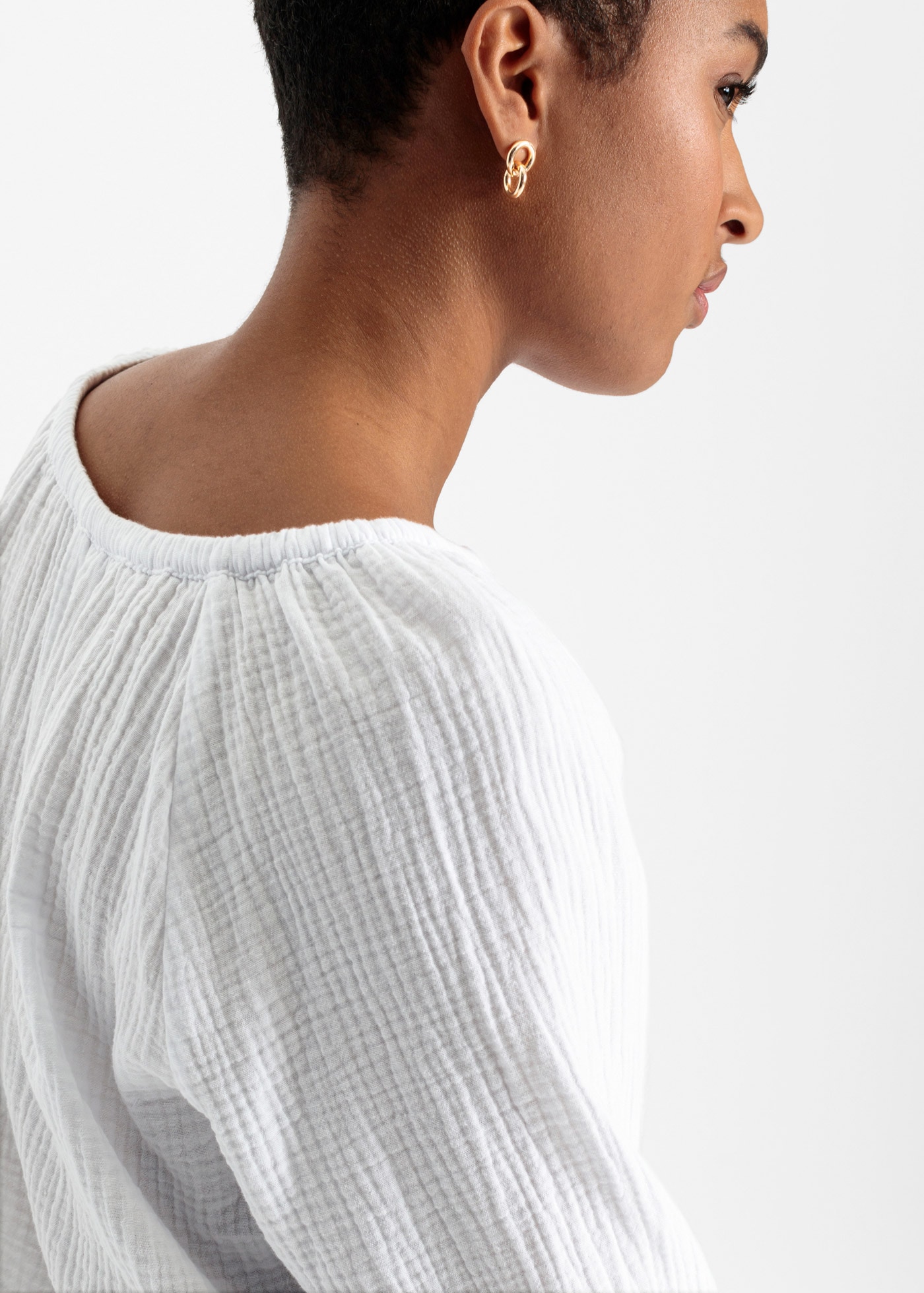 bonprix Langarmbluse »Musselin-Bluse aus Baumwolle« Oversize-Passform, für vielseitige Anlässe