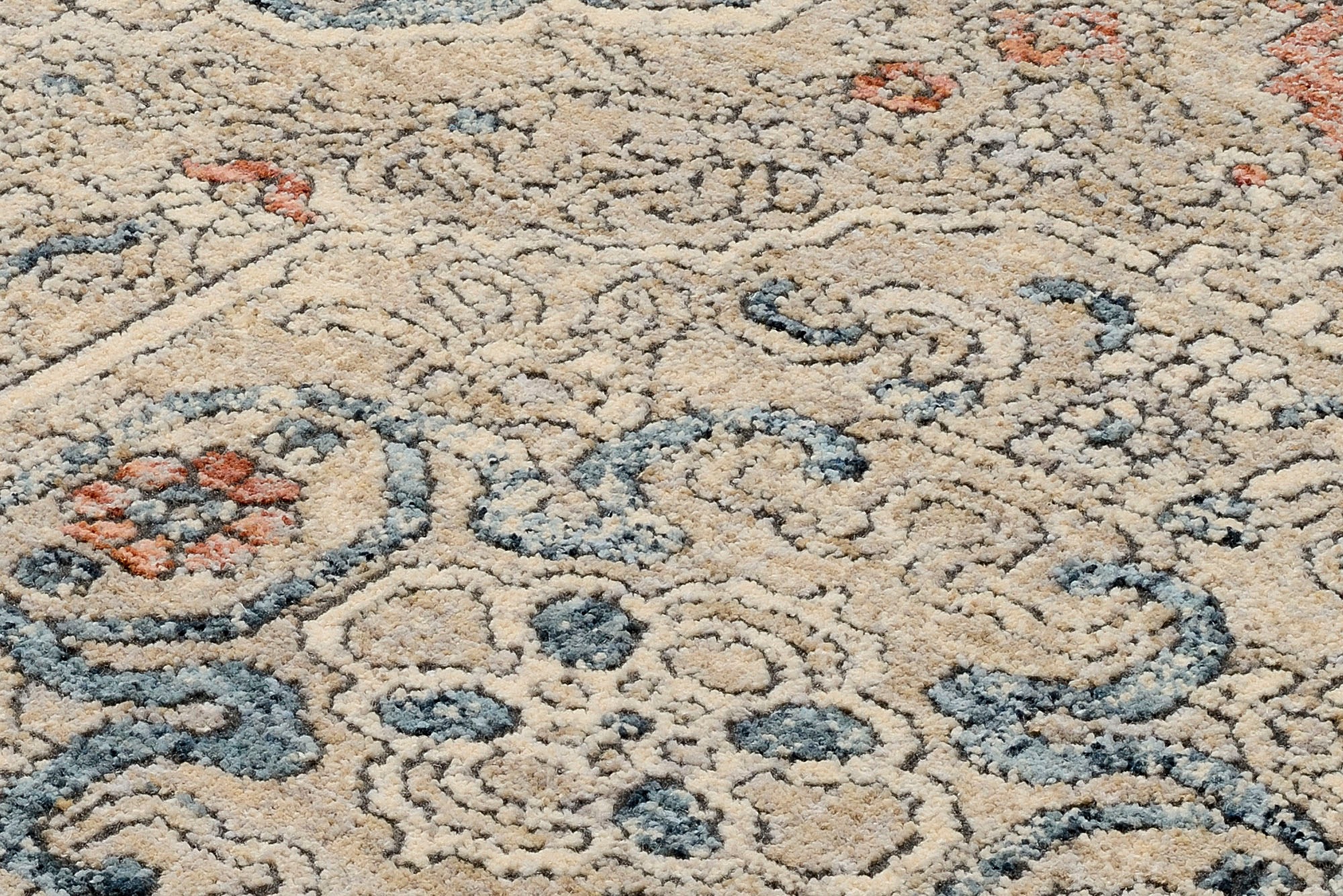 OCI DIE TEPPICHMARKE Teppich »GRAND FASHION 02« rechteckig 5 mm Höhe Vintage Optik, feine Fransen, Wohnzimmer