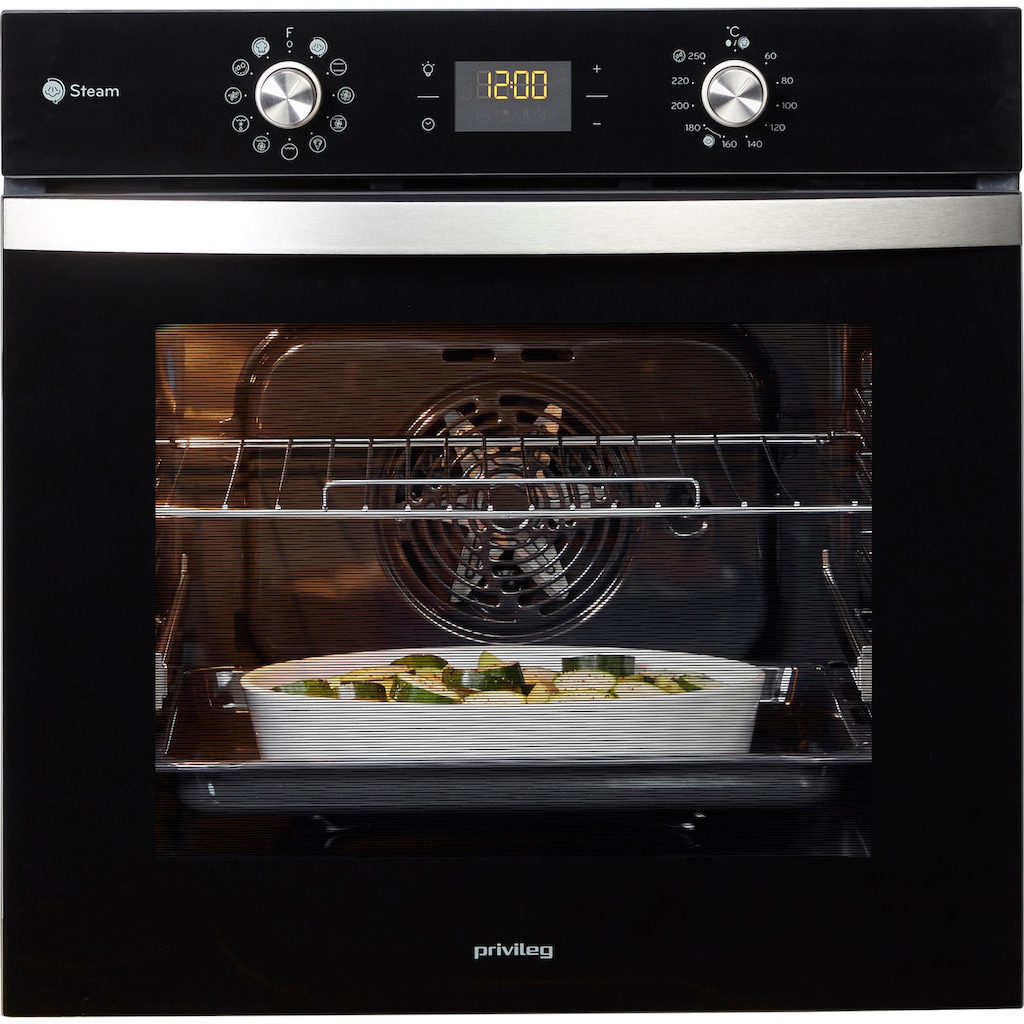 Privileg Backofen-Set »BAKO Turn&Go Steam 500«, PBWK3 JH8S BLG, mit Backauszug, Hydrolyse