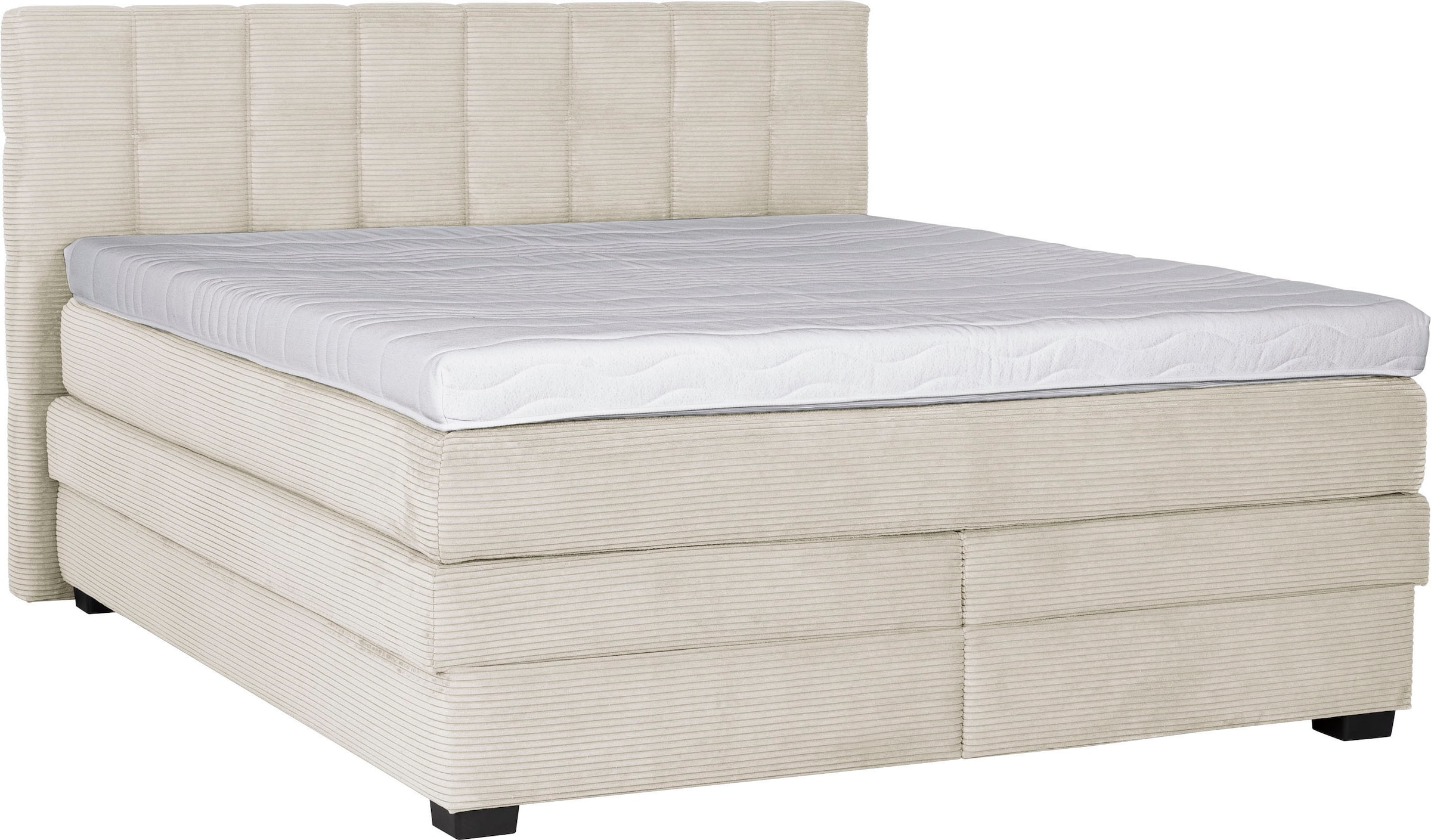 Die PlanBar Boxspringbett »OC-ON21088« inkl. Matratzen u. Bonellfederkern Unterbau, Stauraum, 160/180x200cm